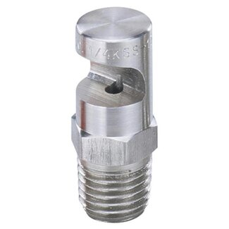 Spraying Systems FloodJet® K0.75 Wide-Angle Flat Spray Nozzle – 1/8 Inch Stainless Steel