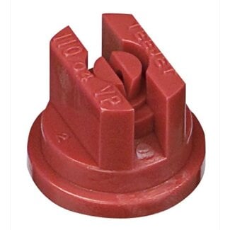 Spraying Systems UniJet® 11004 Flat Spray Nozzle – Red Plastic Body, Stainless Steel Tip