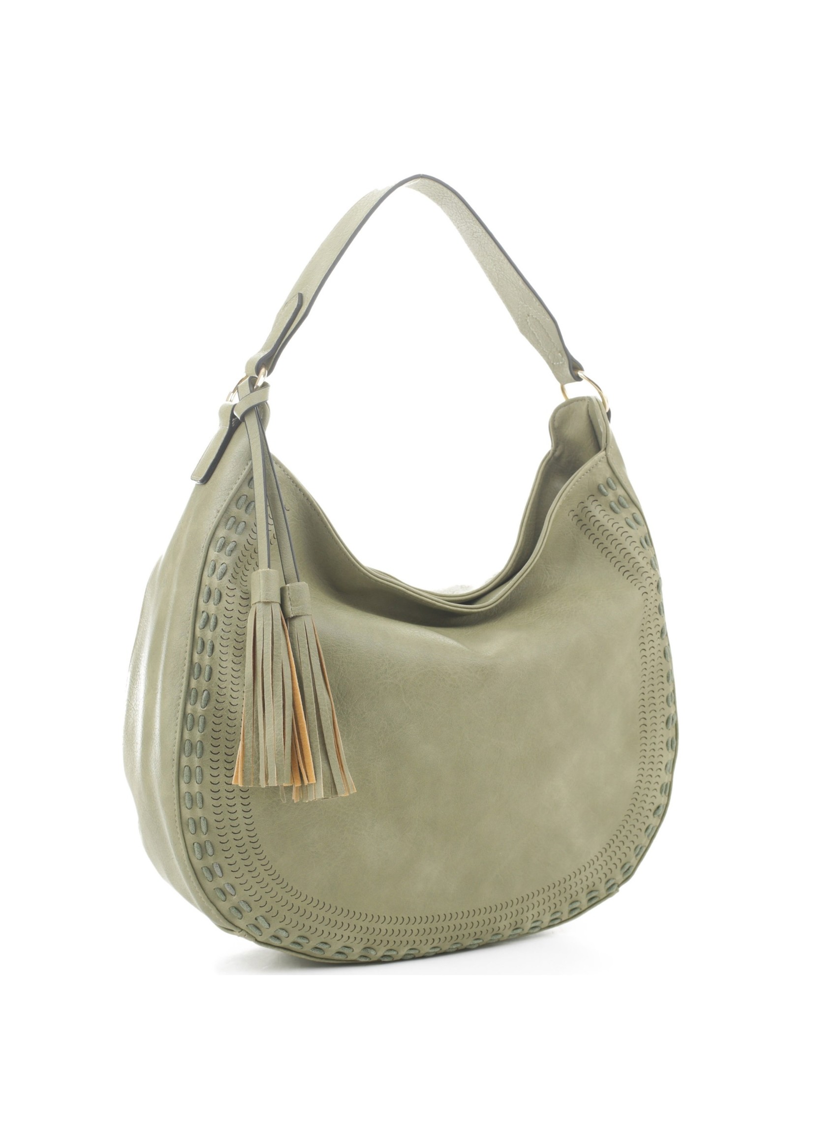 Accessorize Me Slouch Purse Olive W/Tassel