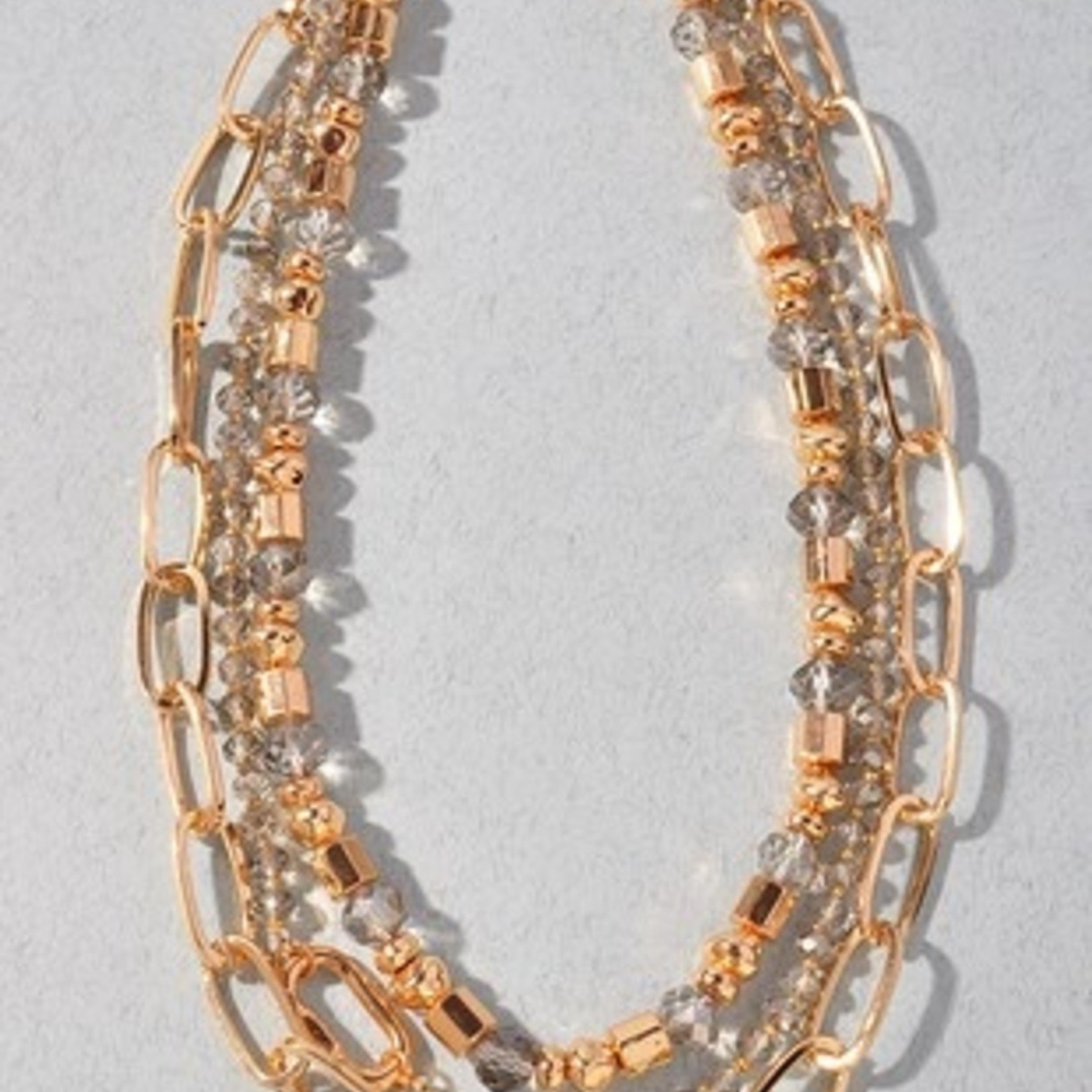 Chunky Layer Necklace Rose