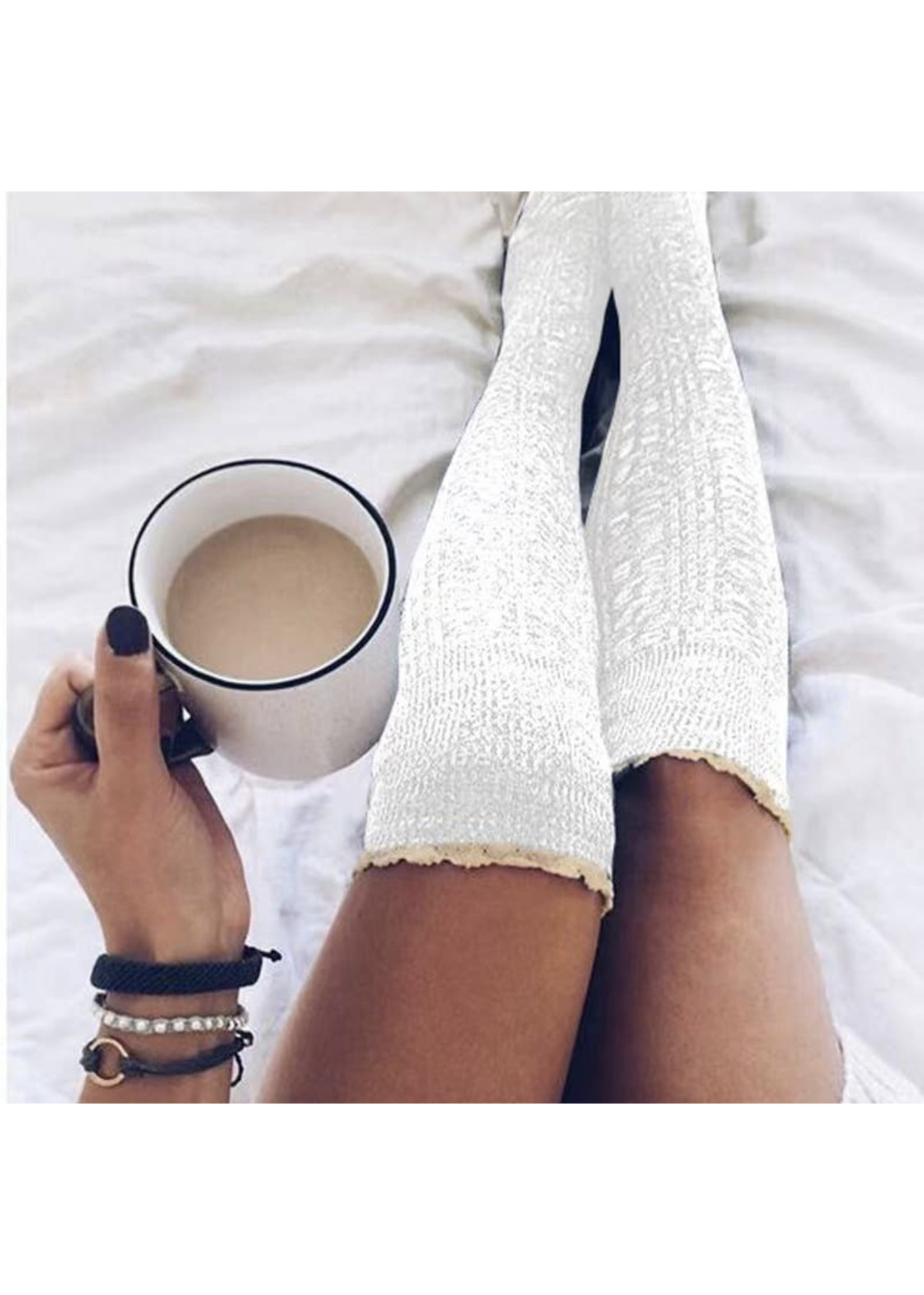 Cable Knit High knee Sock