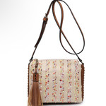 Sabrina 3 compartment Crossbody-Multi Stripe/Dots