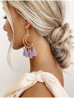 Boho- Lavender Moon Earring