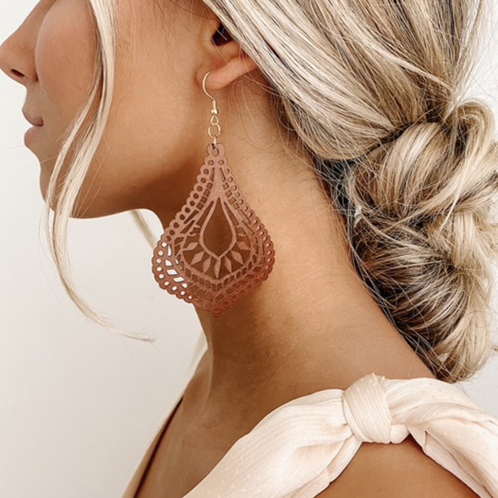 Boho-Geometric Cutout Earring