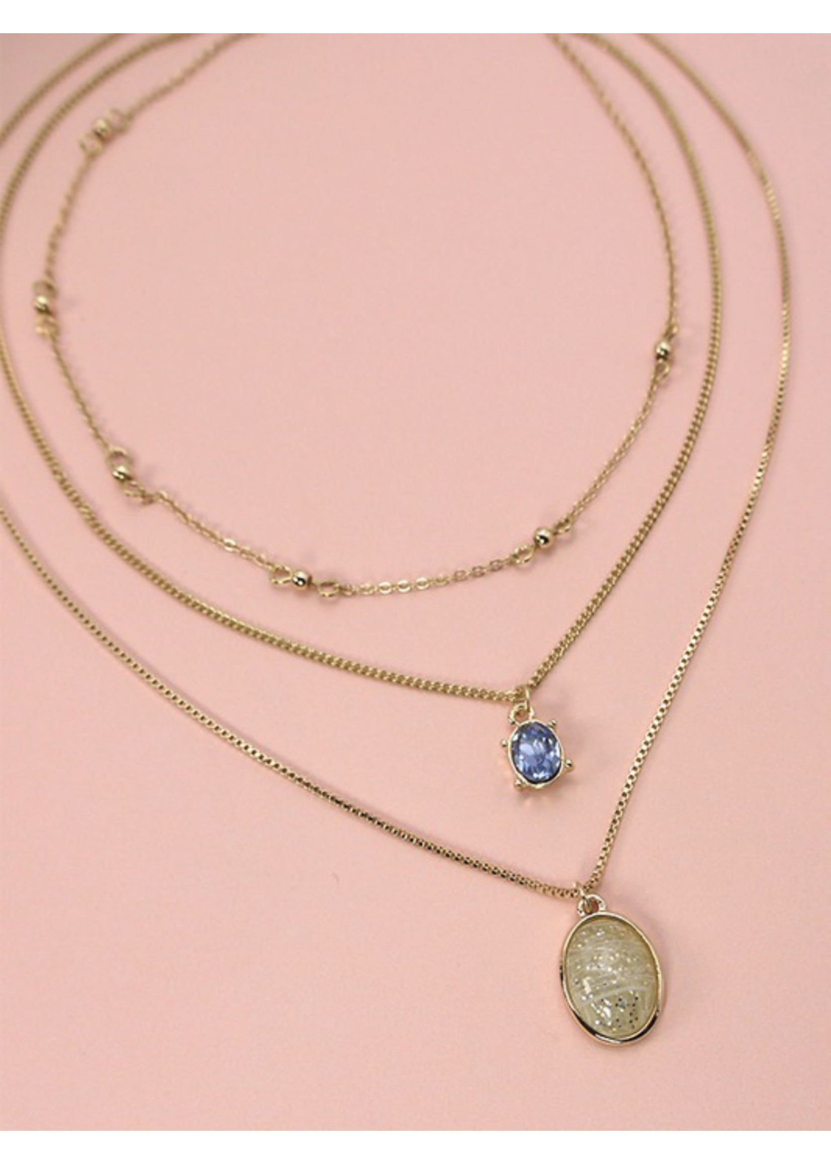 Wall-Gold classic necklace with Charm