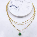 Semi Precious Green Stone Necklace