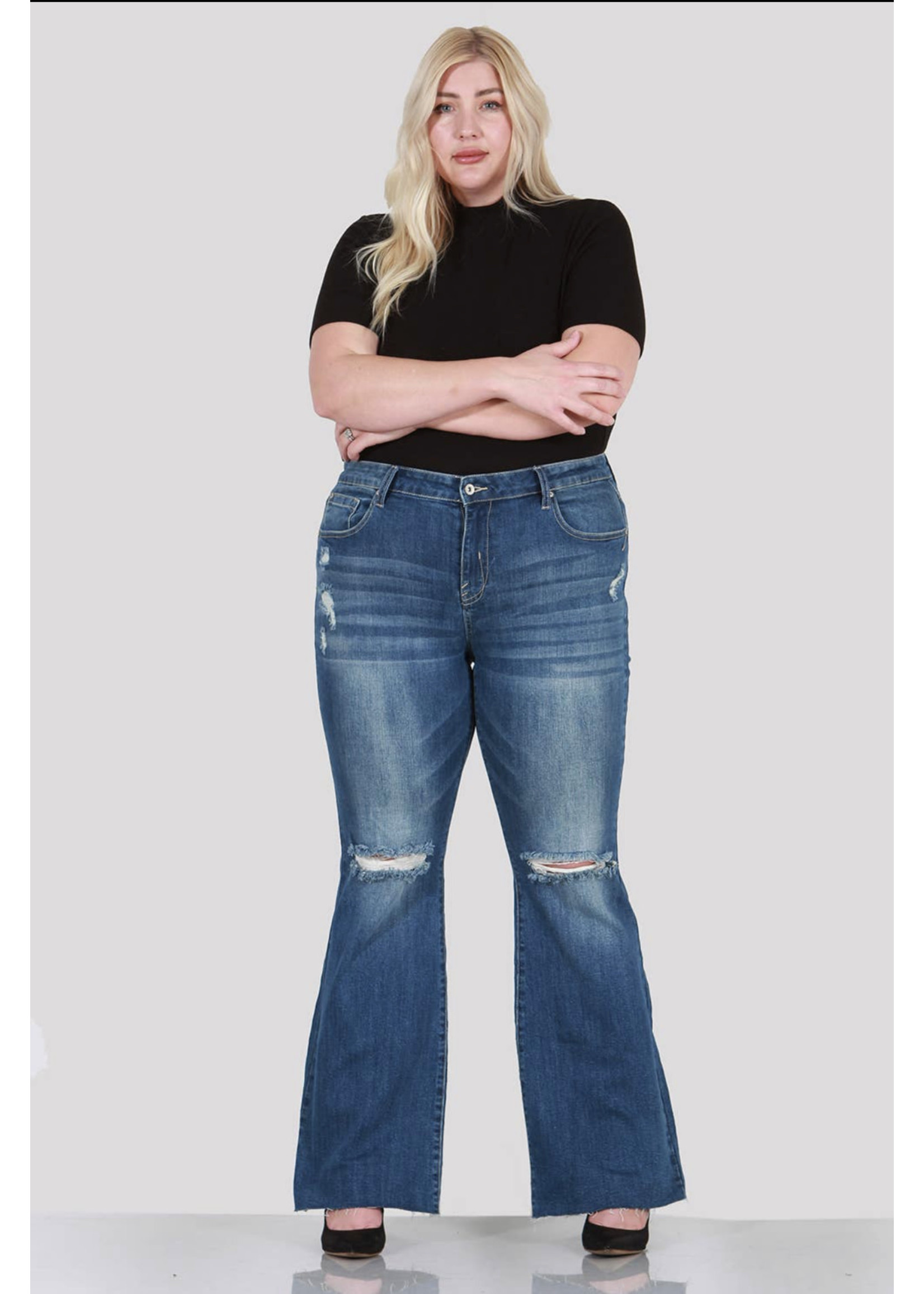 Special A Flare Jean-Distressed