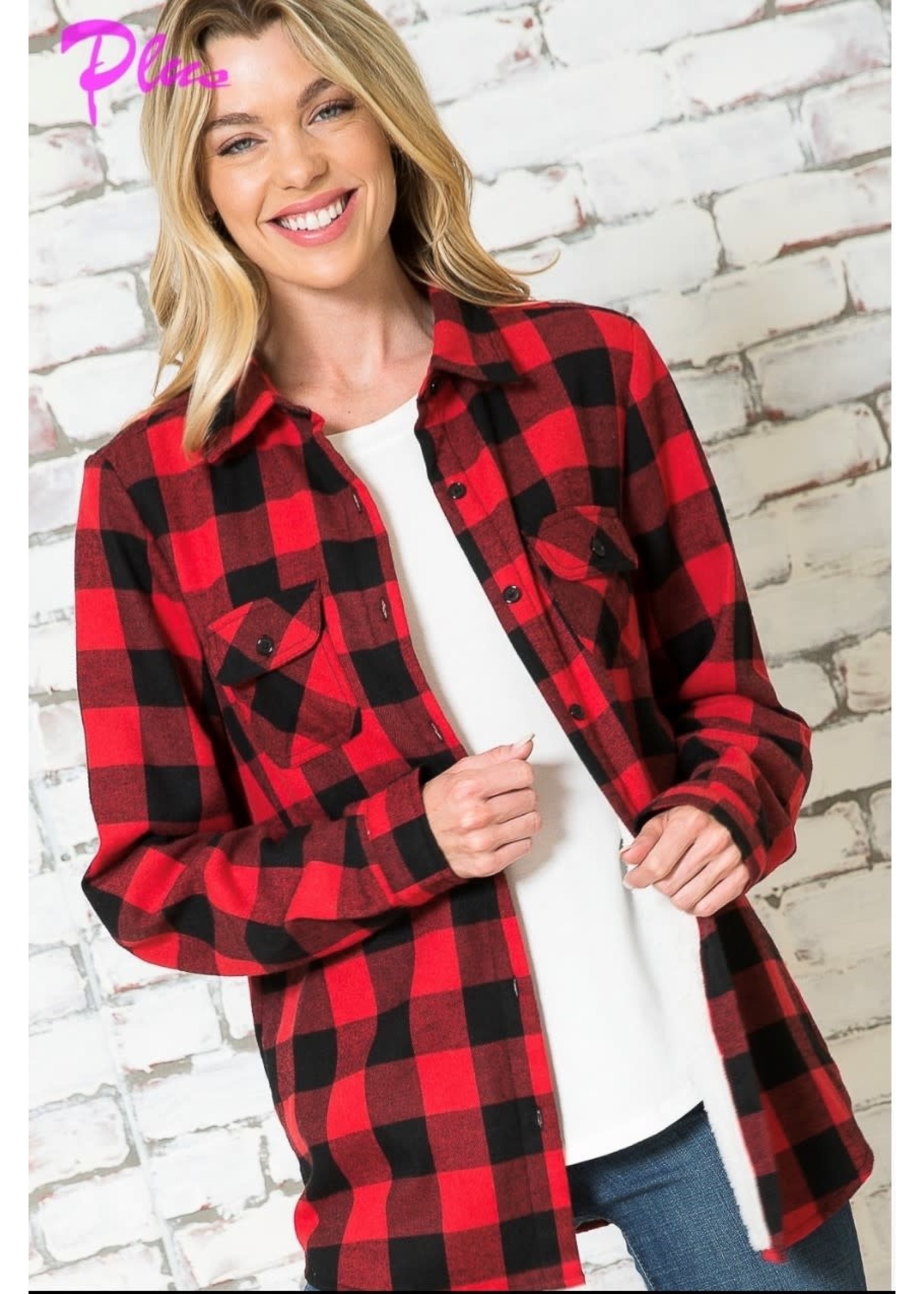 Red Buffalo Plaid with Sherpa lining