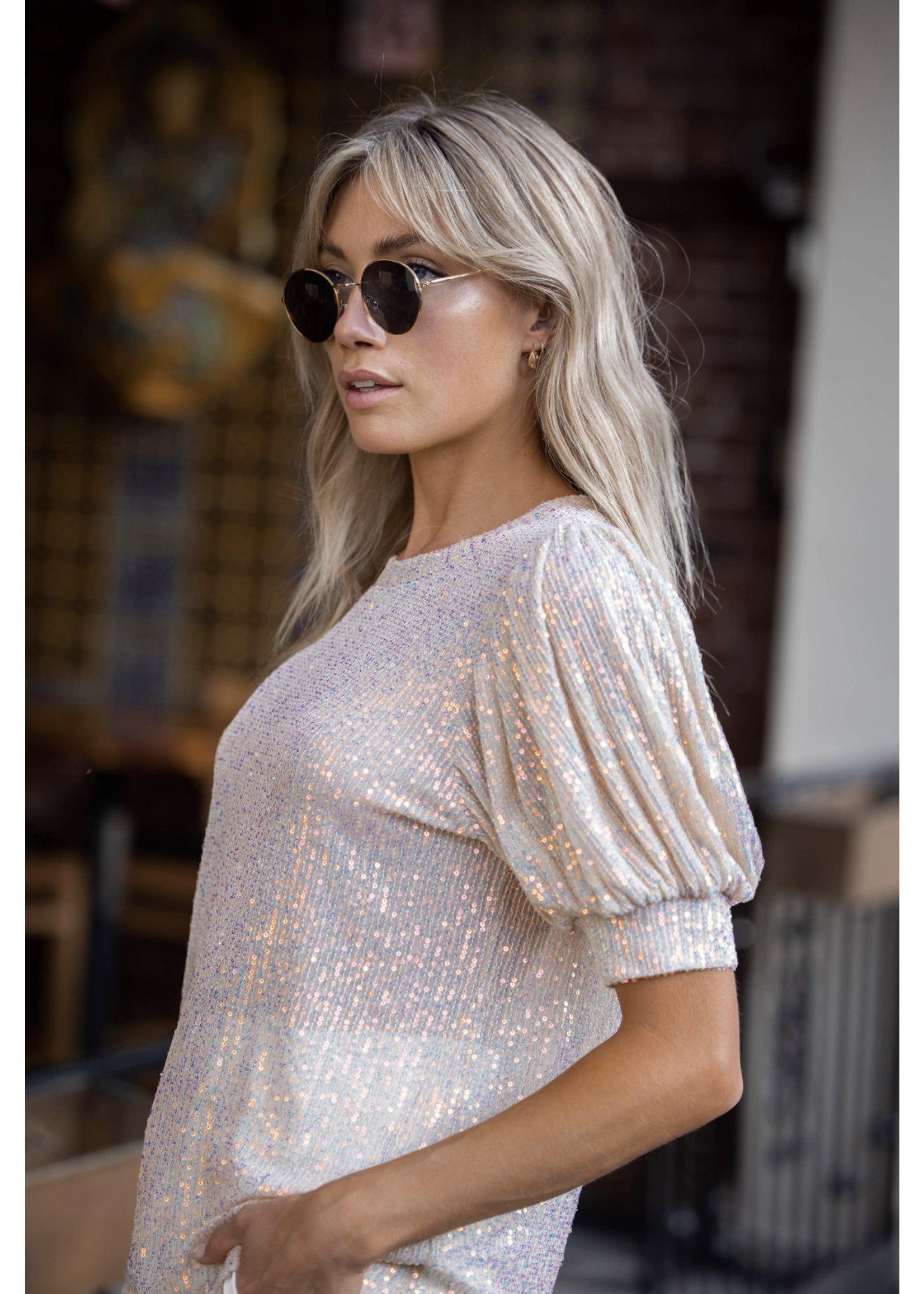 Shimmer Puff Sleeve