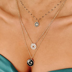 BOHO Moon charm 3 layer necklace