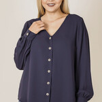 Nancy Navy Blouse