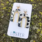 Luster-B/W Statement Earring