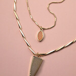 Arrow Druzy charm necklace