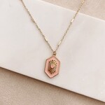 Pink/Gold Charm Necklace