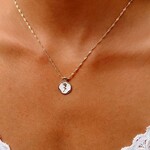 Rose Charm Necklace (18k GP)