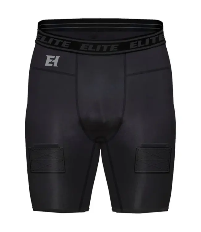 Hockey Compression Jock Short SR - Fitted Short with Shell - Adult