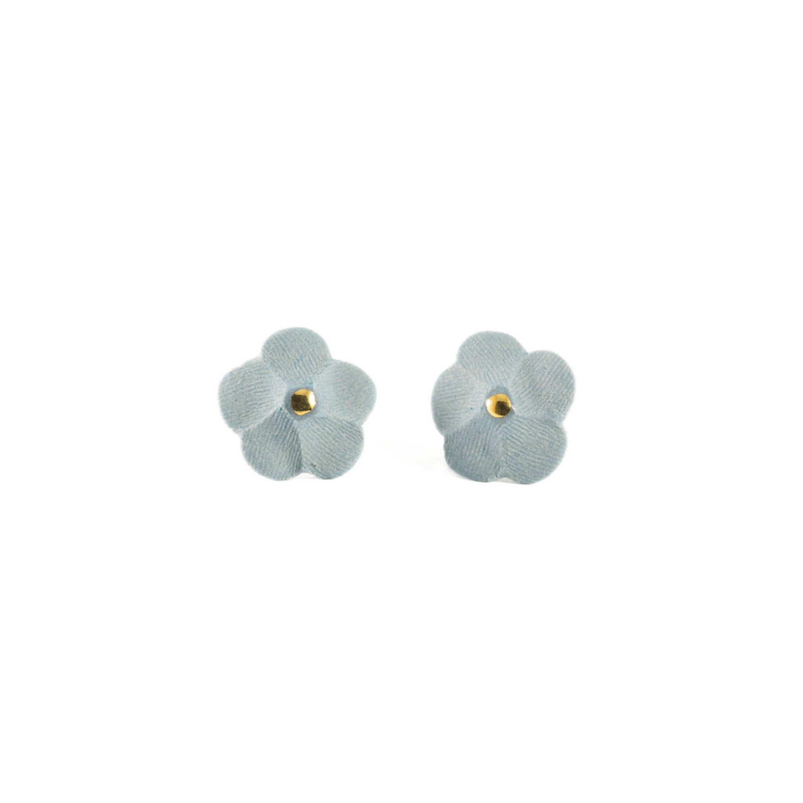 Jenna Vanden Brink Flower Stud Earrings  Sky Blue