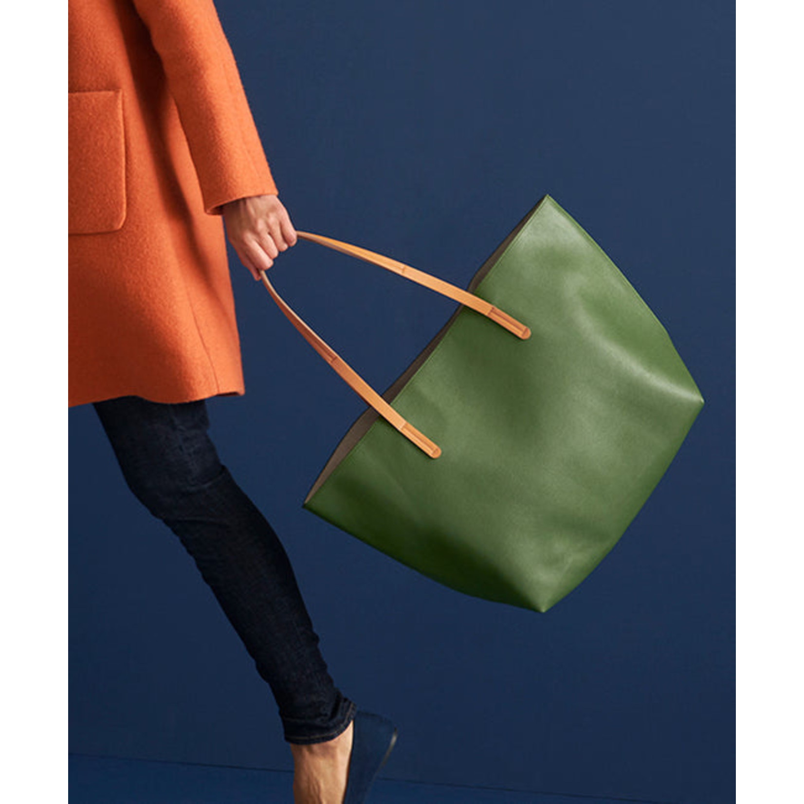Boon Supply Vegan Leather Tote Army Green