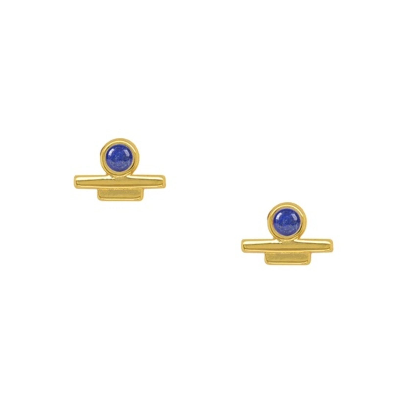 Mod + Jo Desert Stud Earrings Lapiz Lazuli