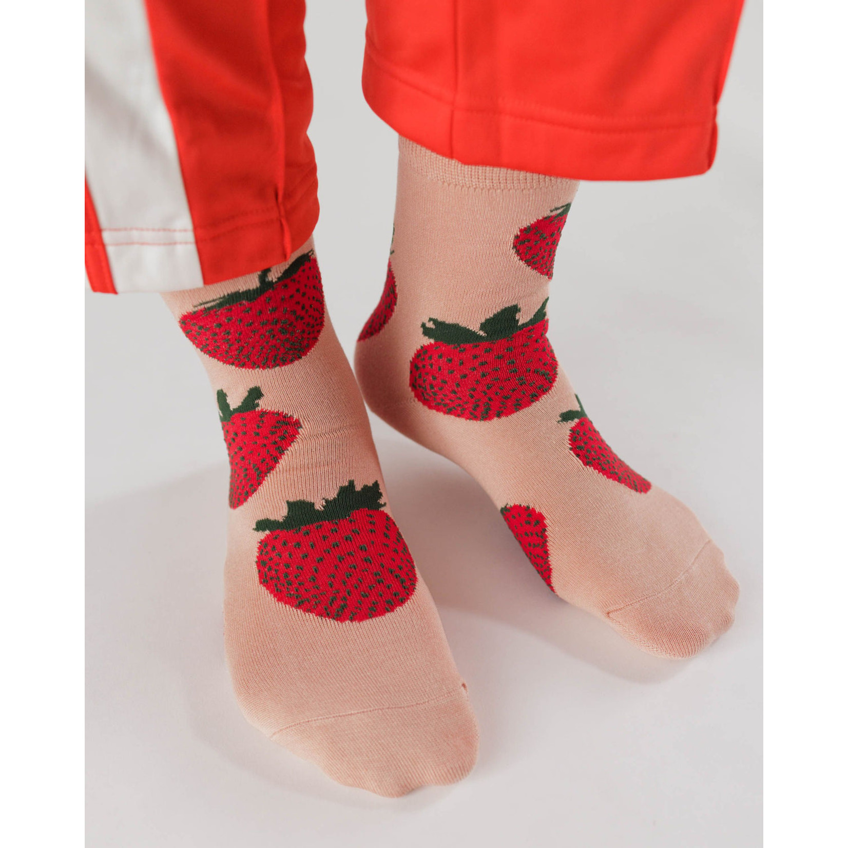 Baggu Crew Sock Strawberry