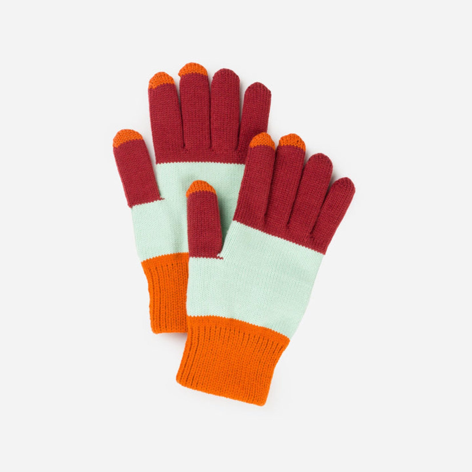 Verloop Trio Colorblock Touchscreen Gloves Flame Jade