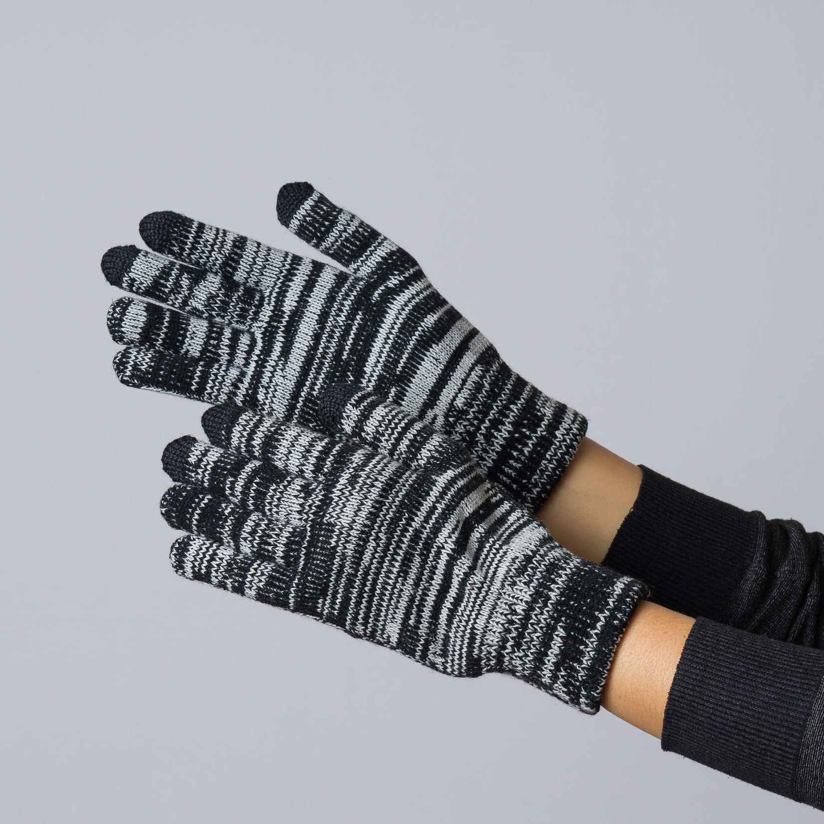 Verloop Twist Touchscreen Gloves Black White