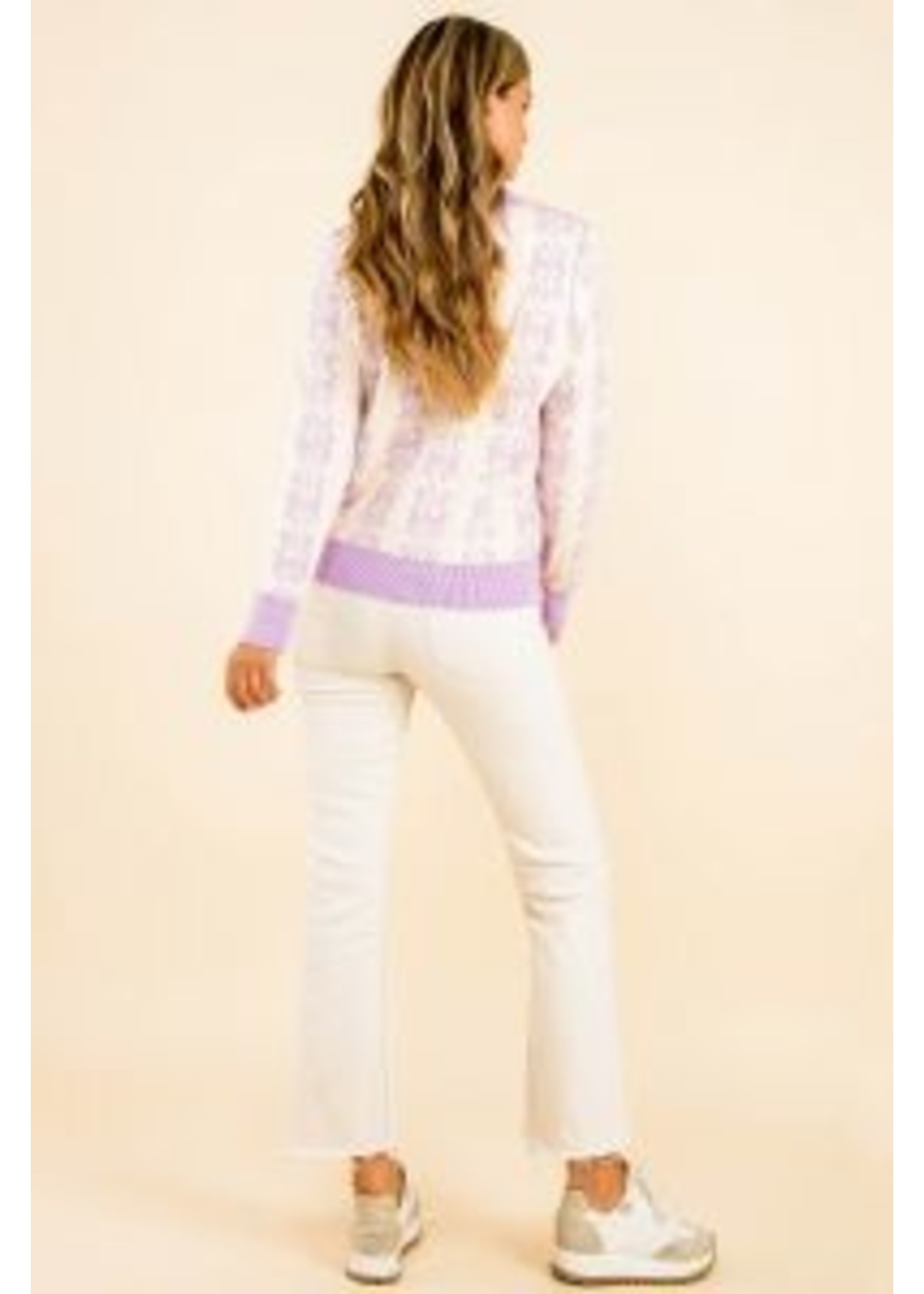 Floral Pattern Sweater - Lilac