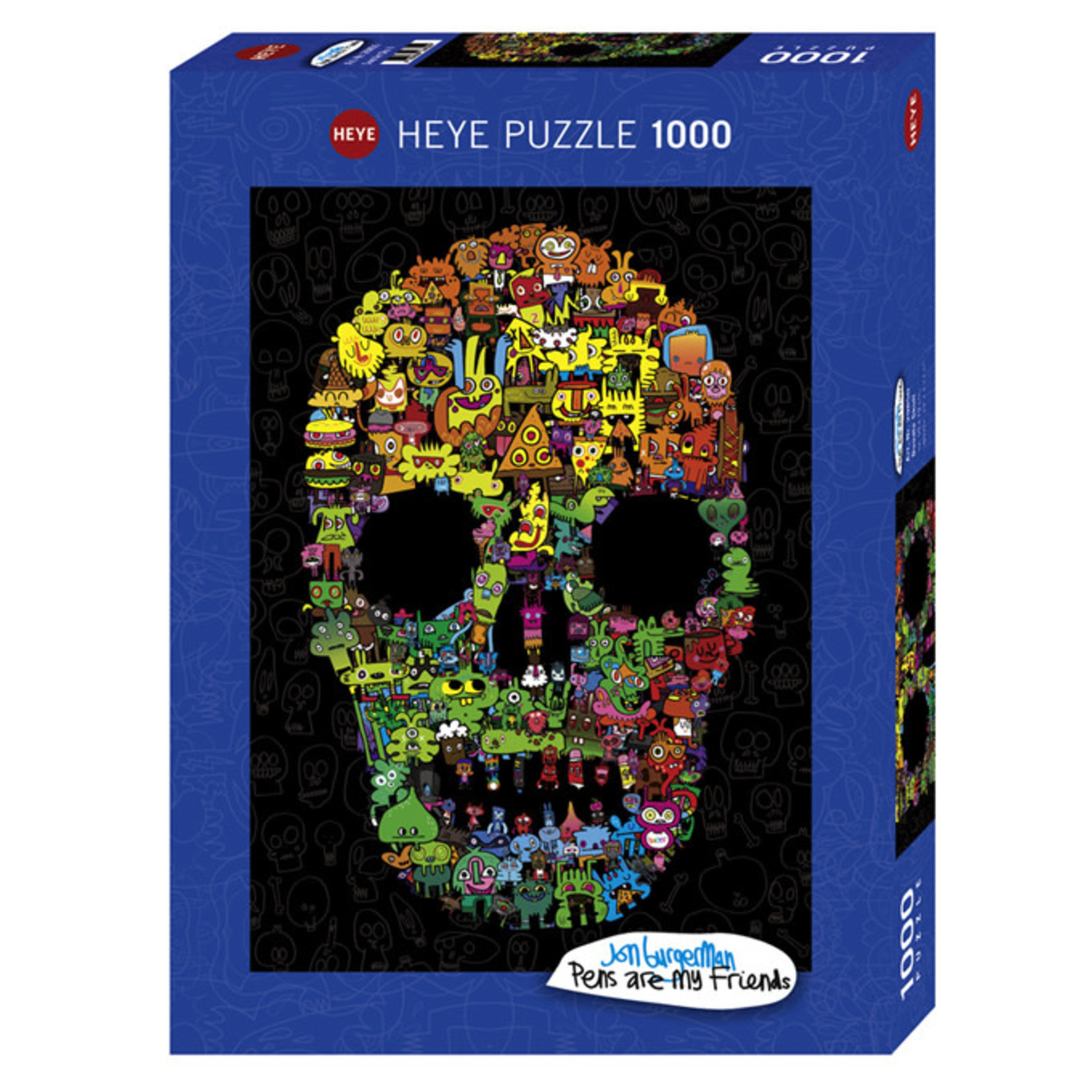 Heye Pens are my Friends - Doodle Skull 1000 Piece Puzzle