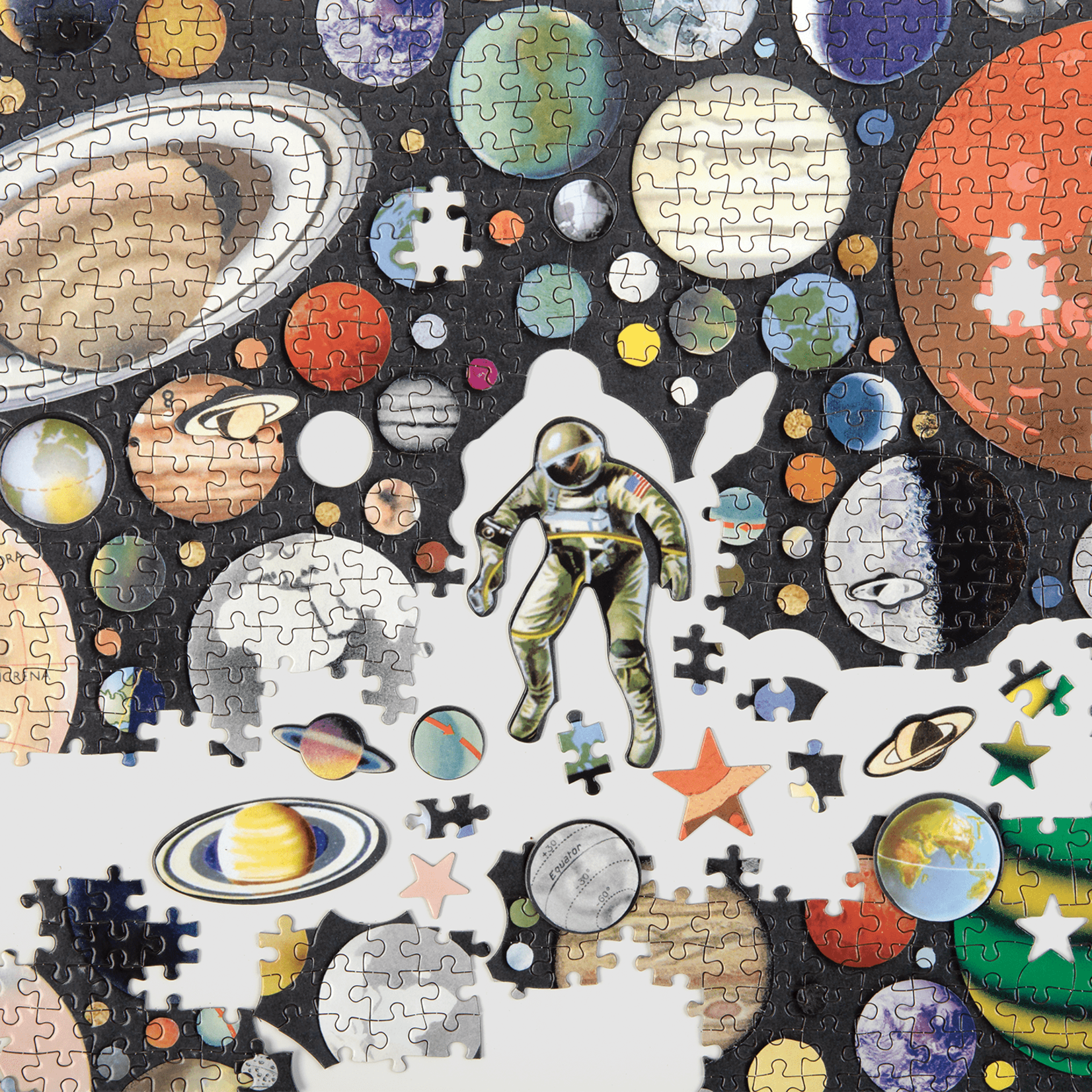 galison Zero Gravity 1000 Piece Jigsaw Puzzle With Shaped Pieces