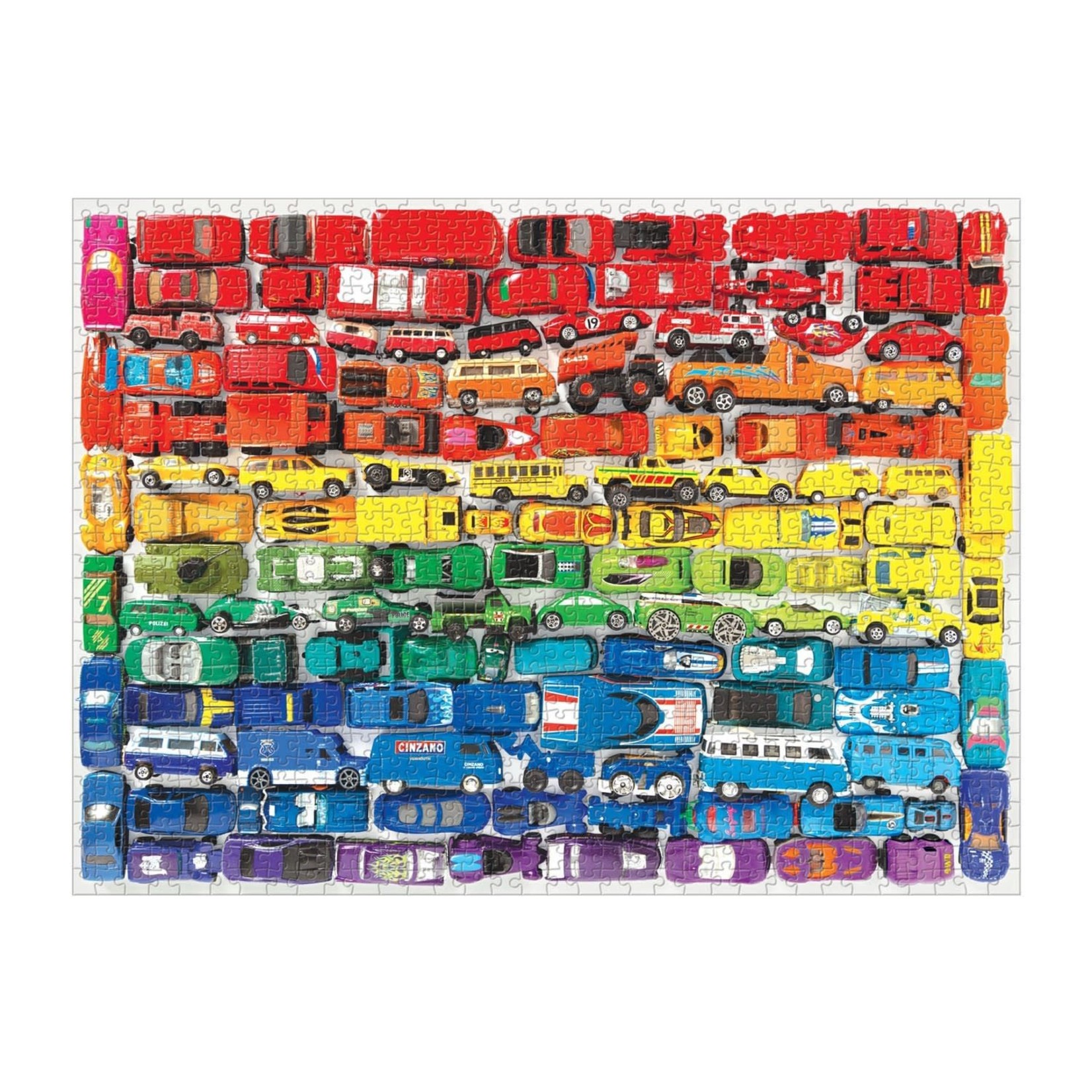 galison Rainbow Toy Cars 1000 Piece Jigsaw Puzzle