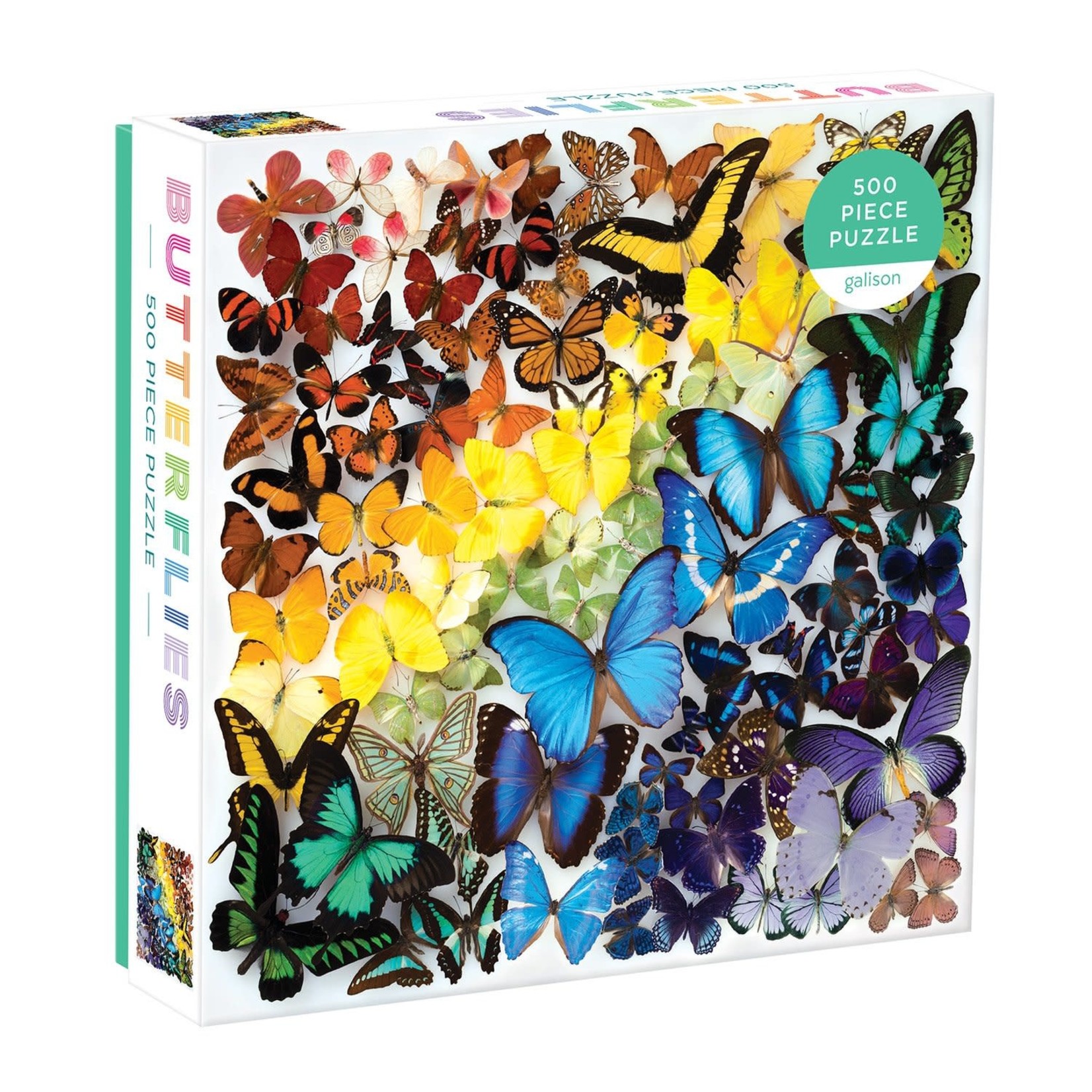 galison Rainbow Butterflies 500 Piece Jigsaw Puzzle