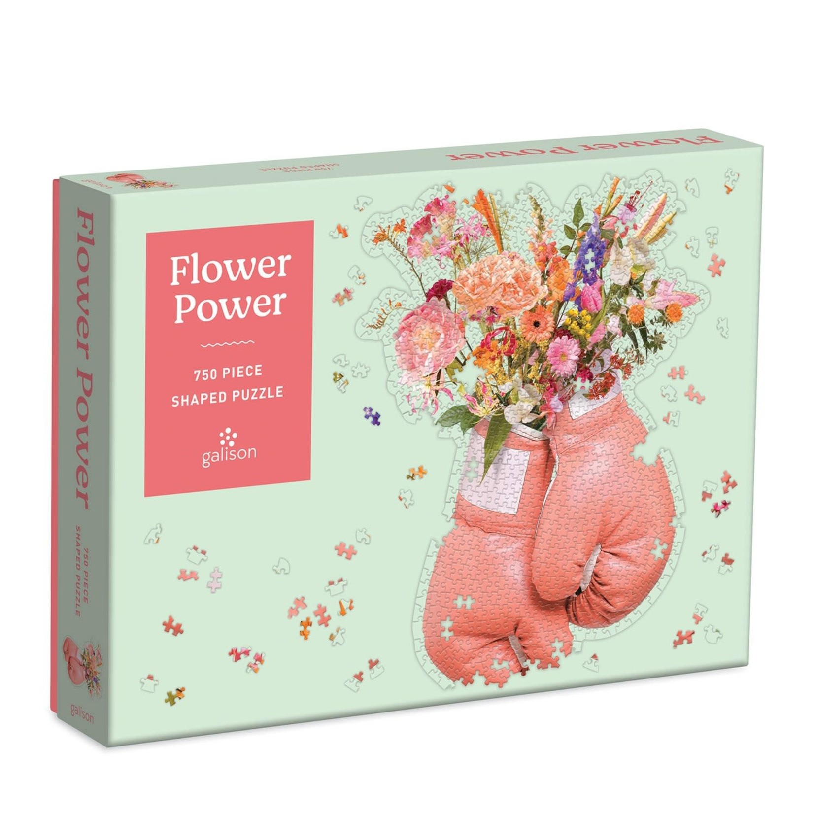 galison Flower Power 750 Piece Shaped Jigsaw Puzzle