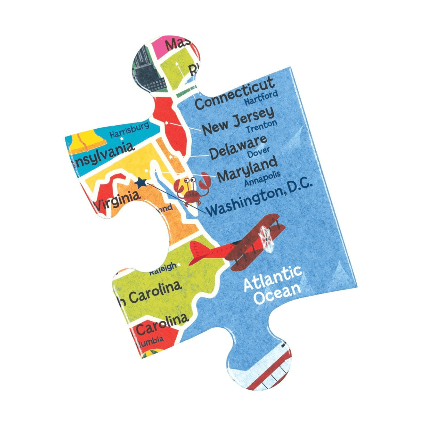 Mudpuppy Jumbo 25 Piece Puzzle - Map of the USA