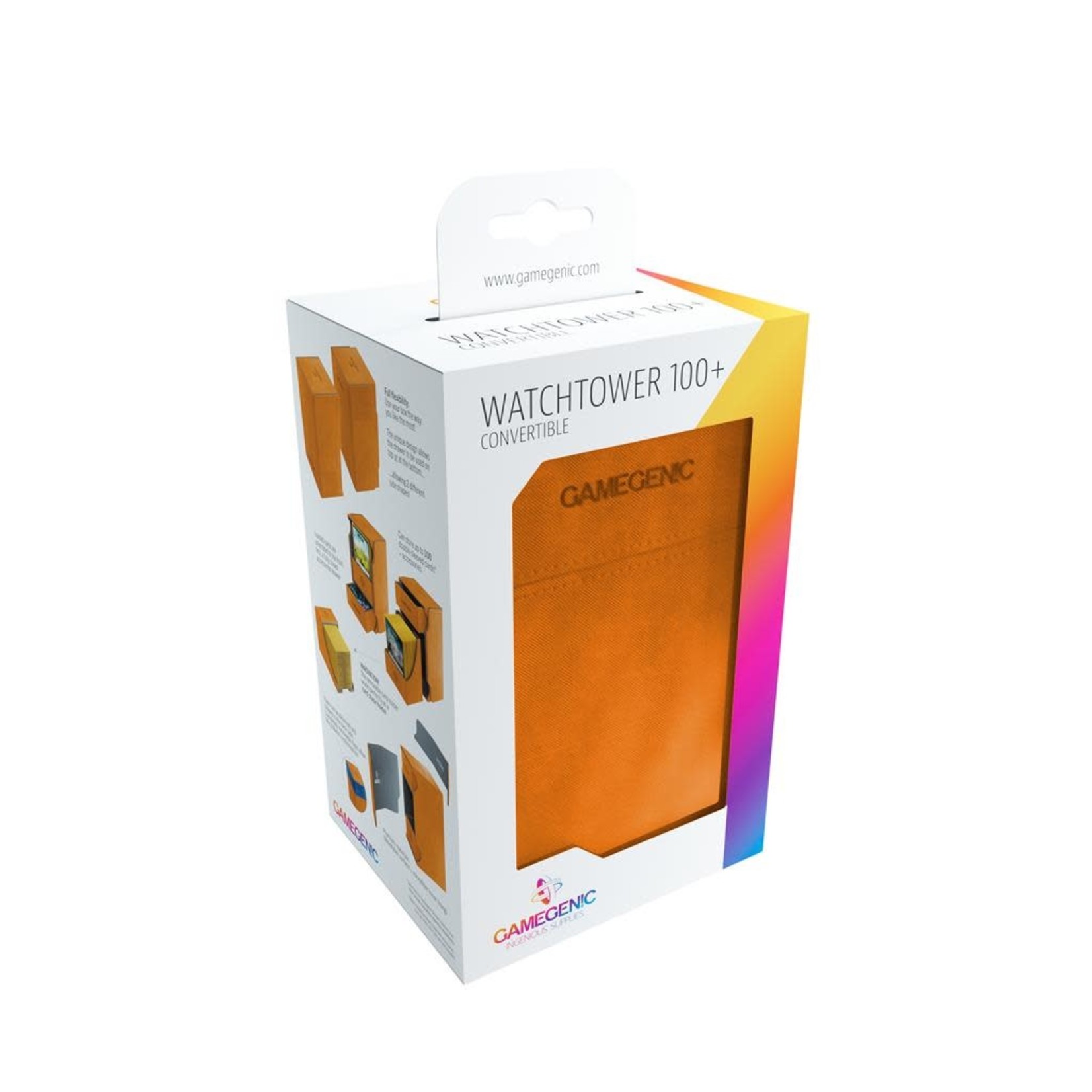 Gamegenic Watchtower 100+ Card Convertible Deck Box: Orange