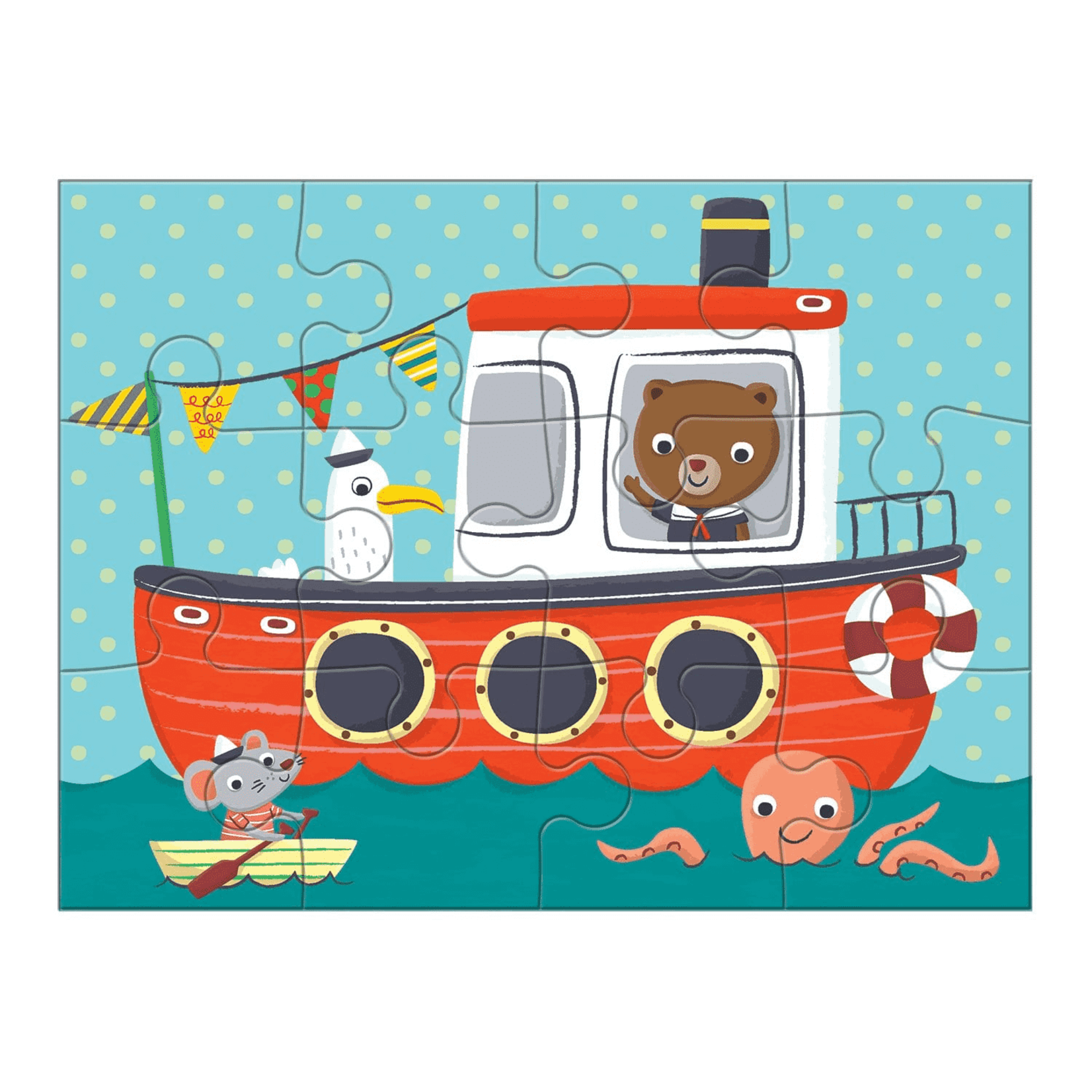 Mudpuppy 4-in-a-Box Puzzle Set - Transportation