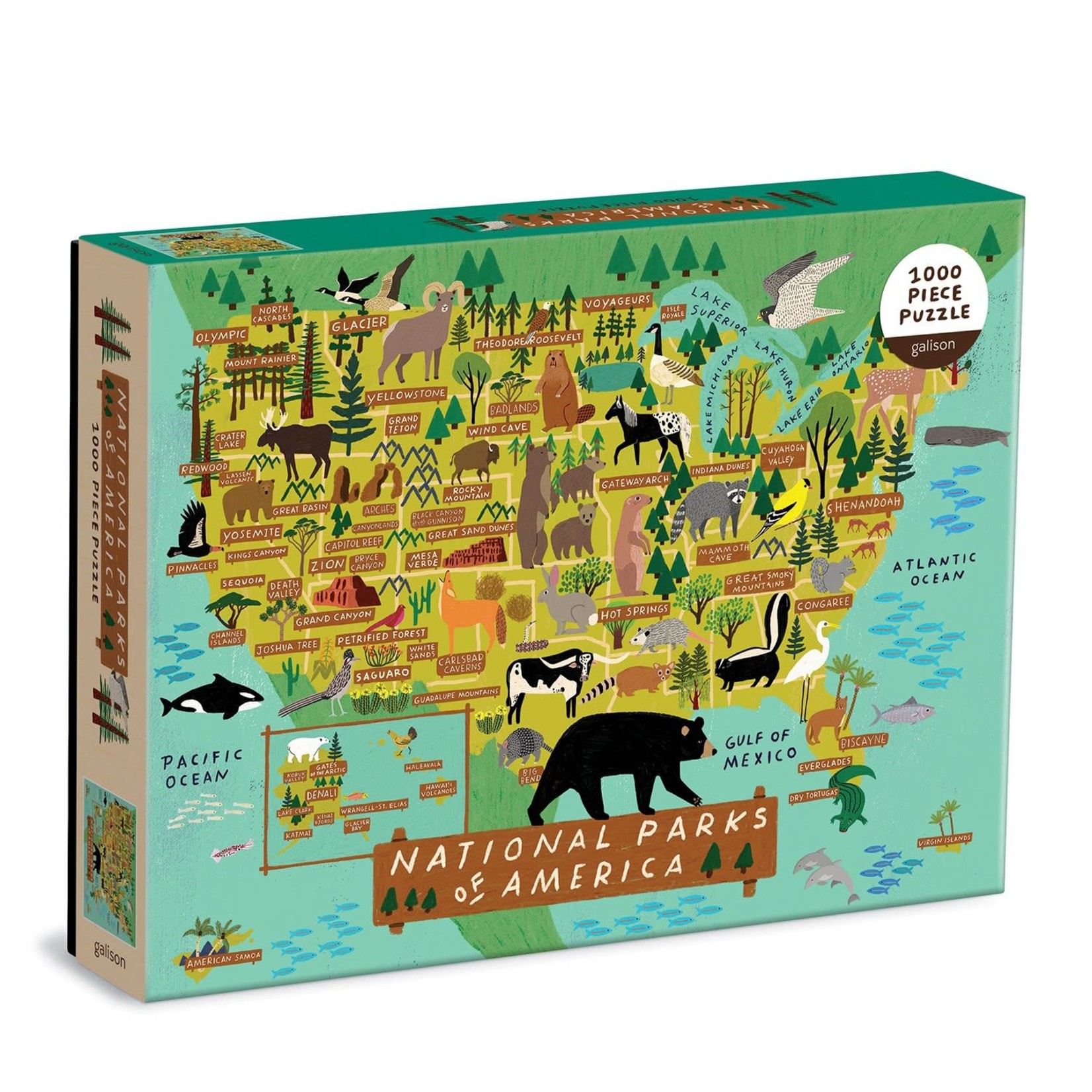 galison National Parks of America 1000 Piece Jigsaw Puzzle