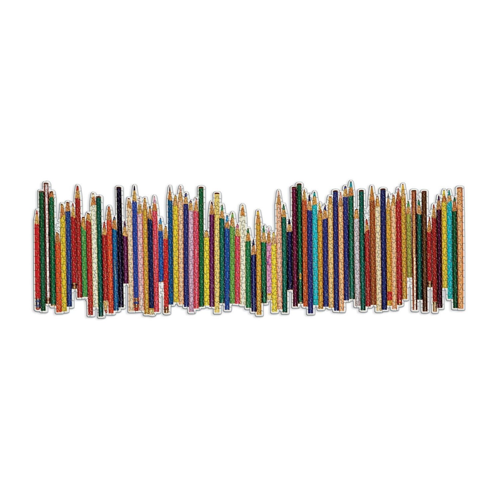 galison Frank Lloyd Wright - Colored Pencils Shaped 1000 Piece Panoramic Jigsaw Puzzle