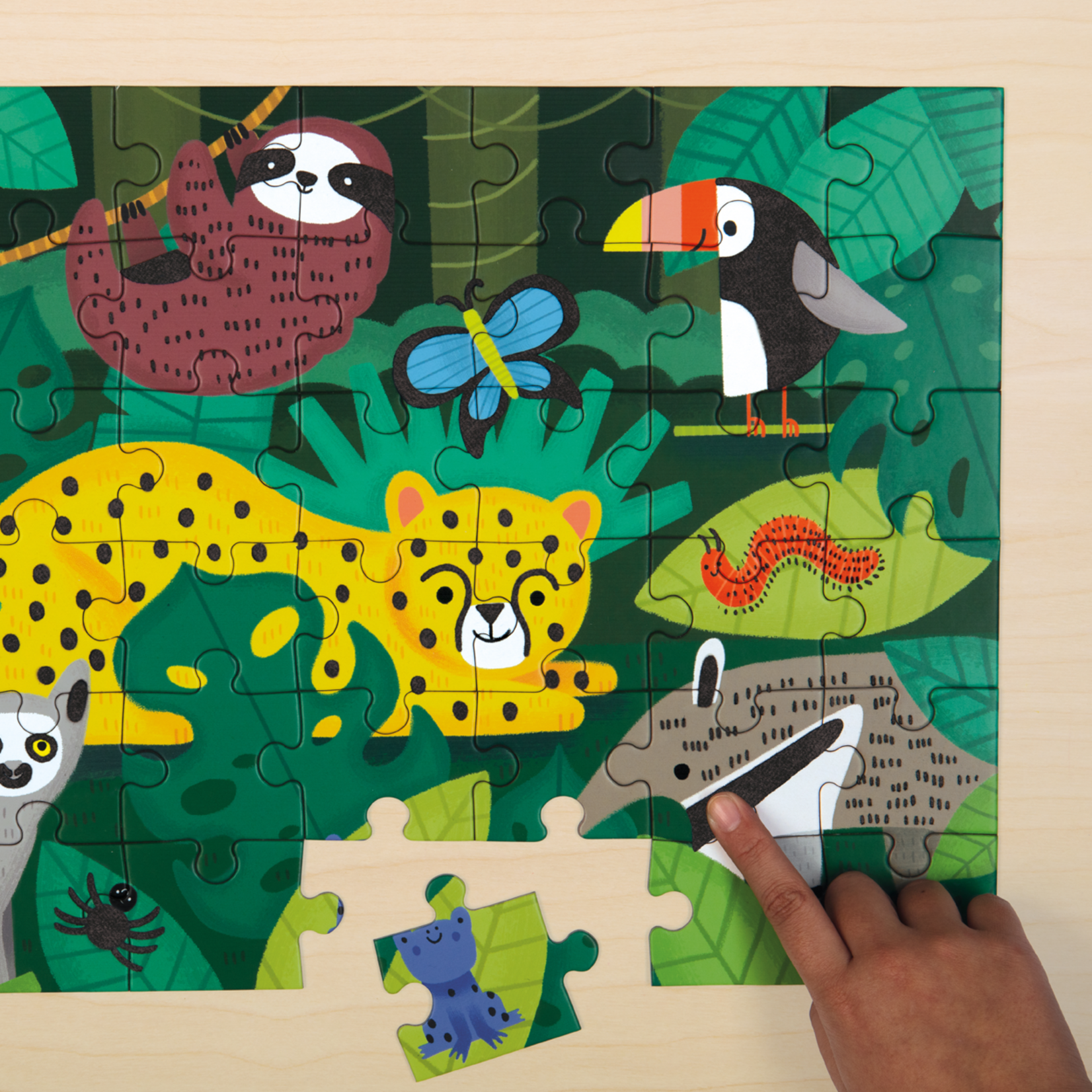 Mudpuppy Fuzzy Puzzle - Rainforest 42 Piece