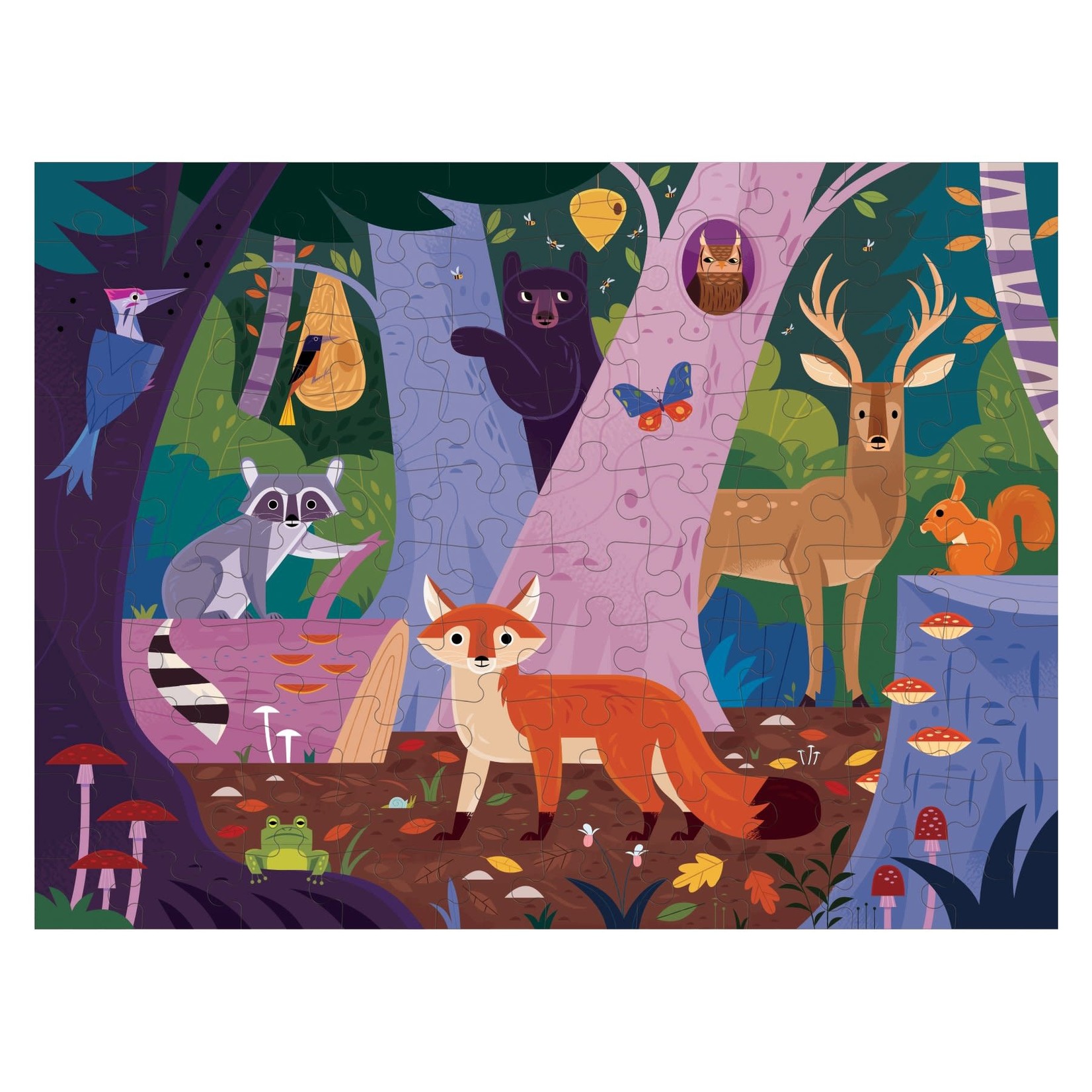 Mudpuppy Double-Sided Puzzle - Forest Above & Below 100 Pieces