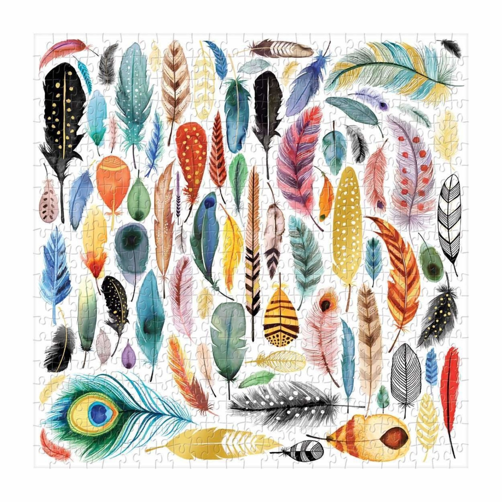 galison Feathers 500 Piece Foil Jigsaw Puzzle