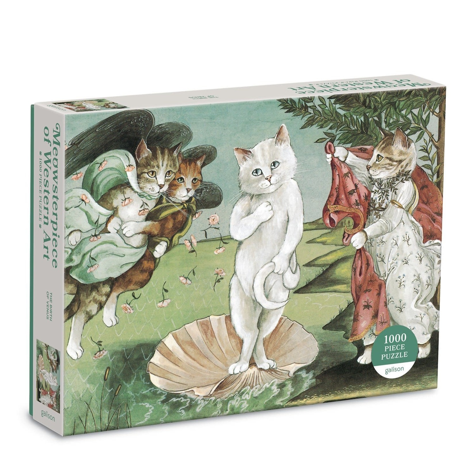 galison Birth of Venus Meowsterpiece of Western Art 1000 Piece Jigsaw Puzzle