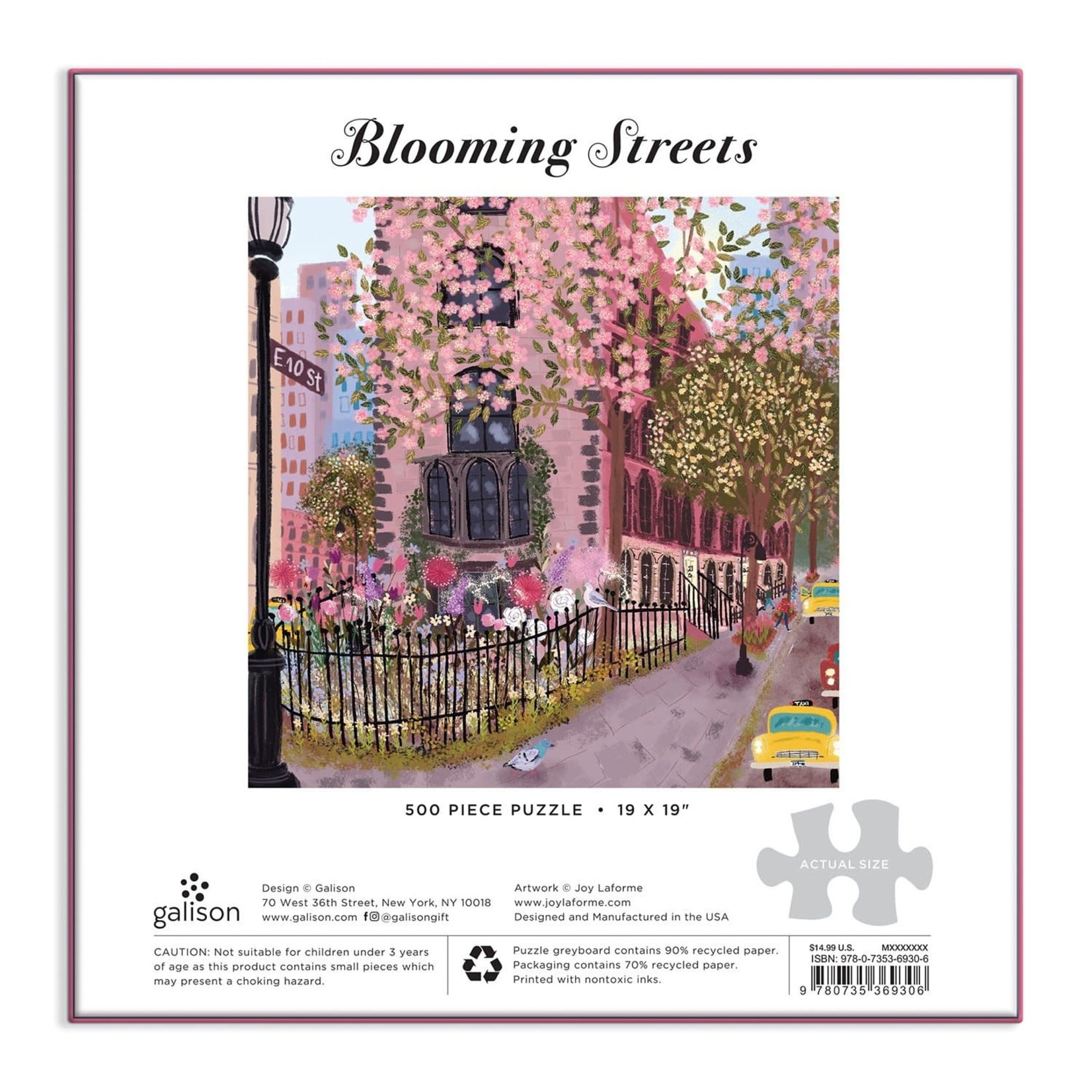 galison Blooming Streets 500 Piece Jigsaw Puzzle