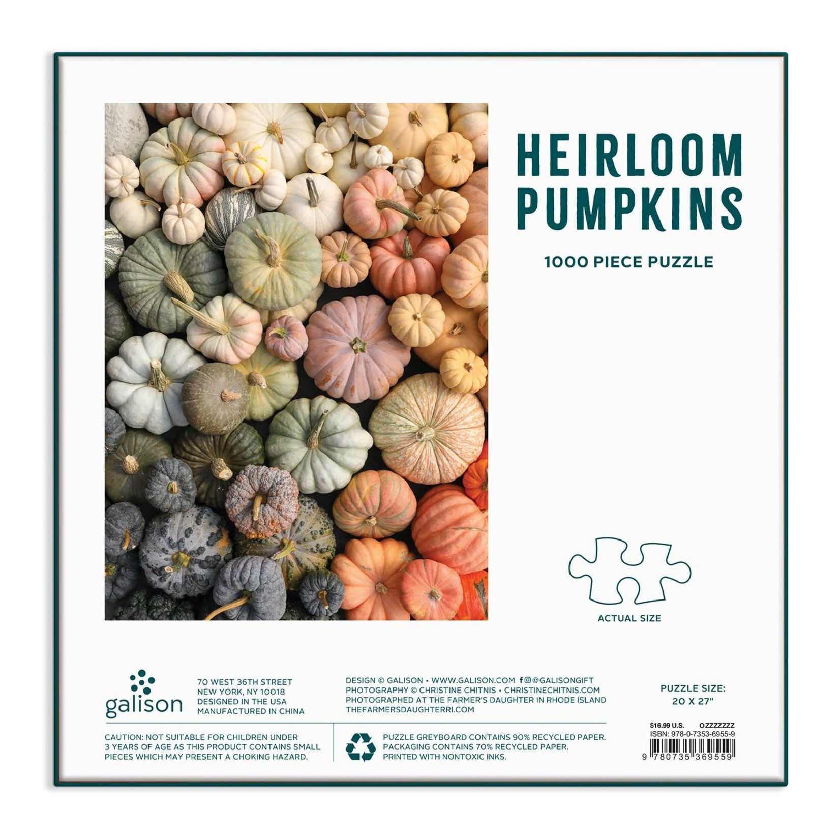 galison Heirloom Pumpkins 1000 Piece Puzzle