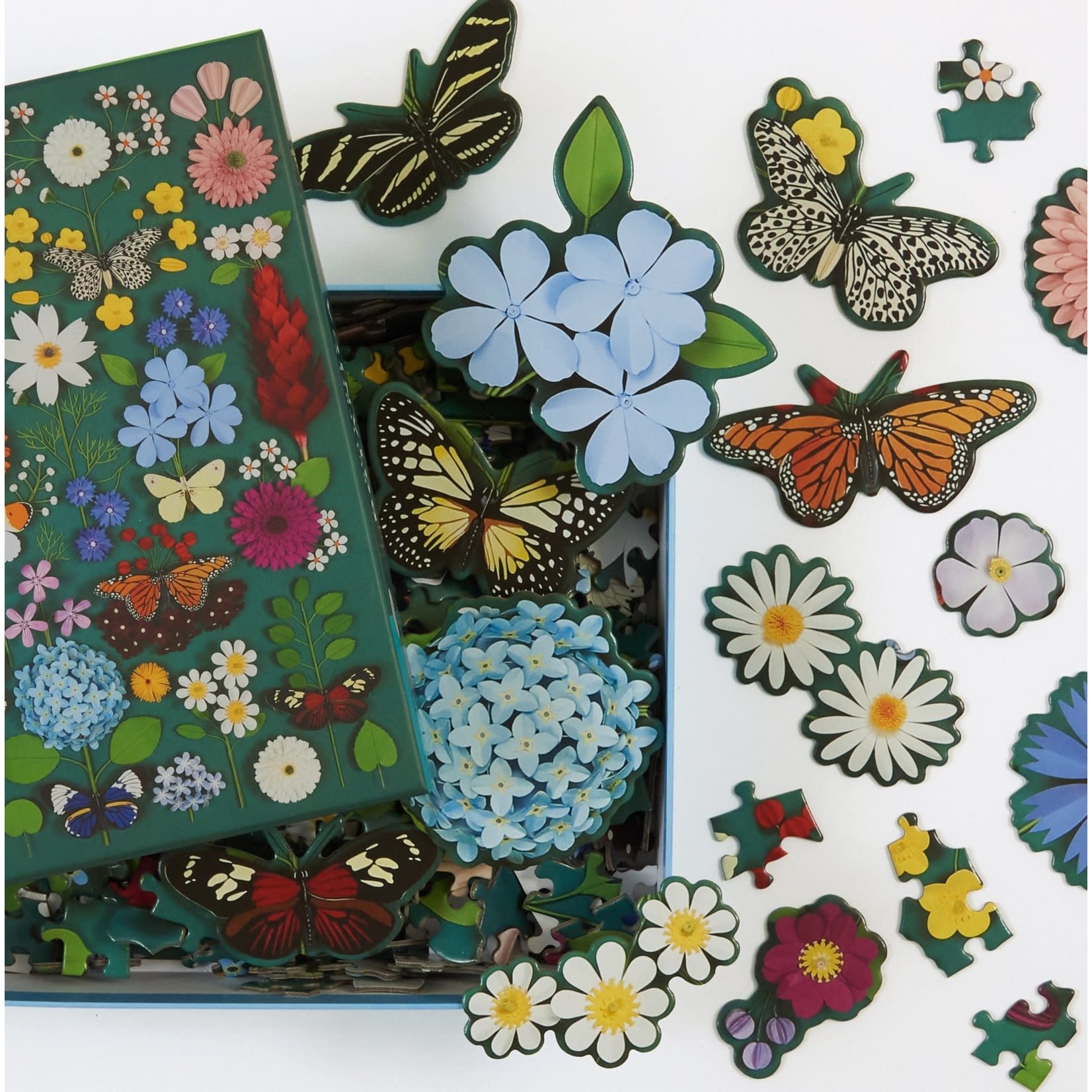 galison Butterfly Botanica 500 Piece Puzzle with Shaped Pieces