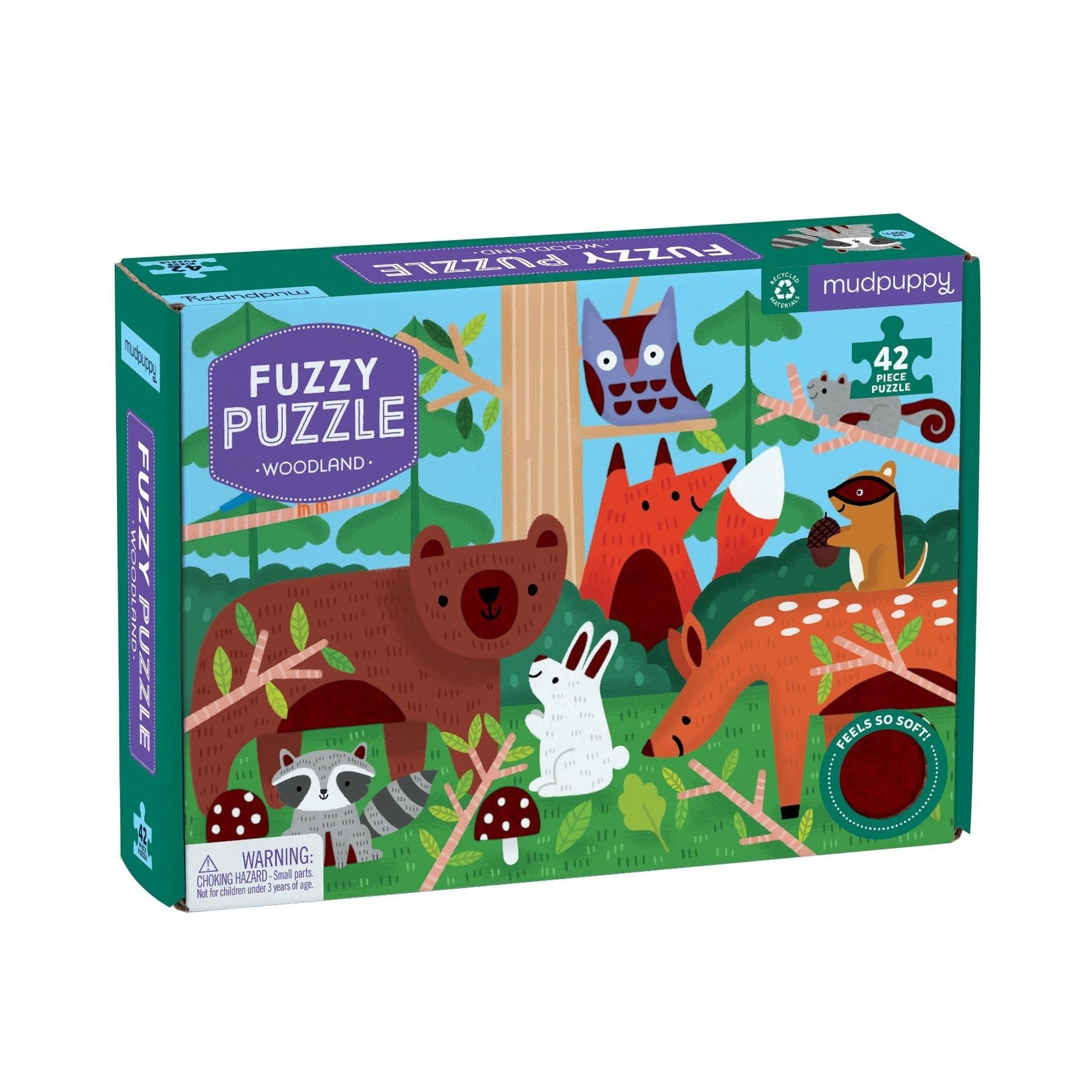 Mudpuppy Fuzzy Puzzle - Woodland 42 Piece Puzzle