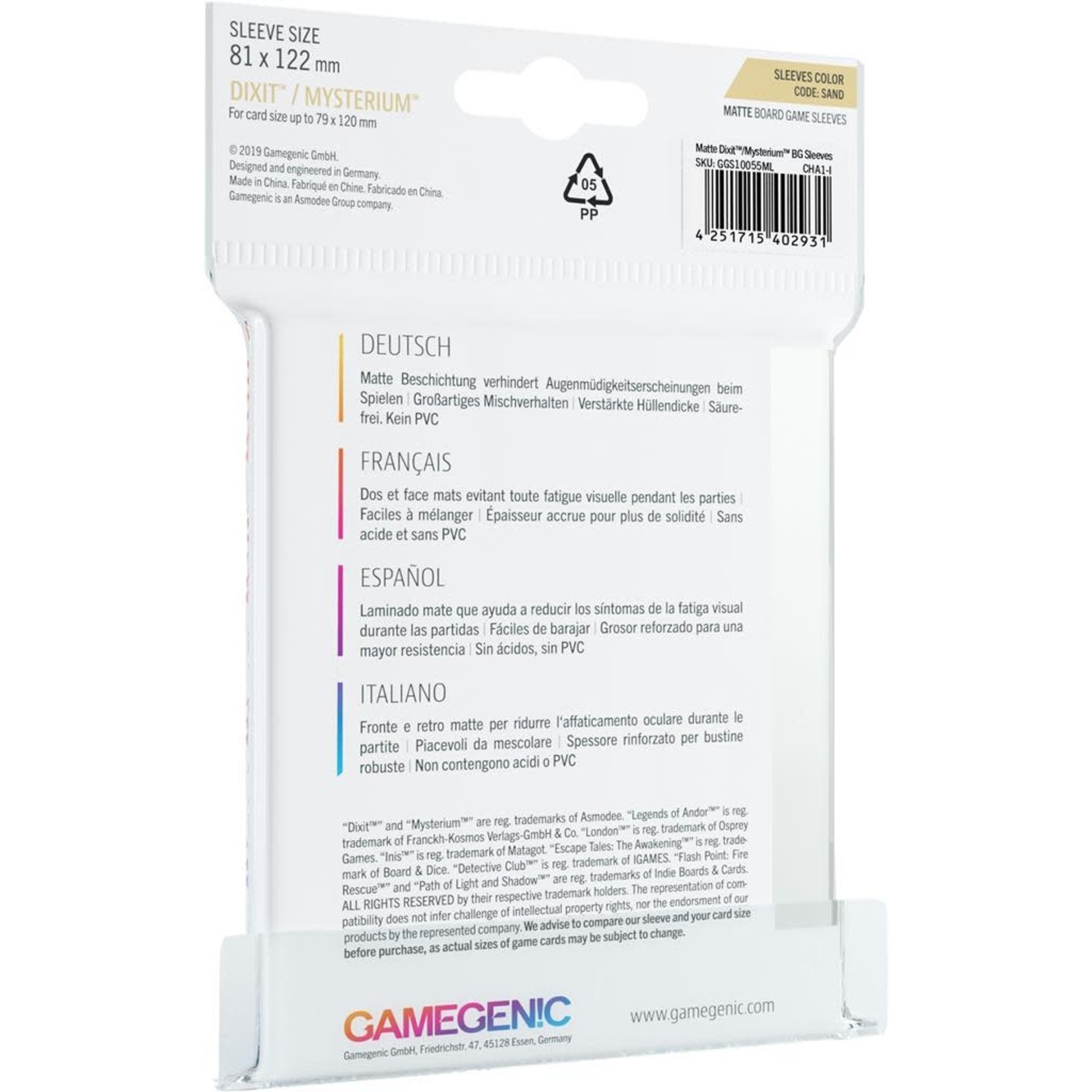 Gamegenic Matte Sleeves: Dixit (81 x 122mm)
