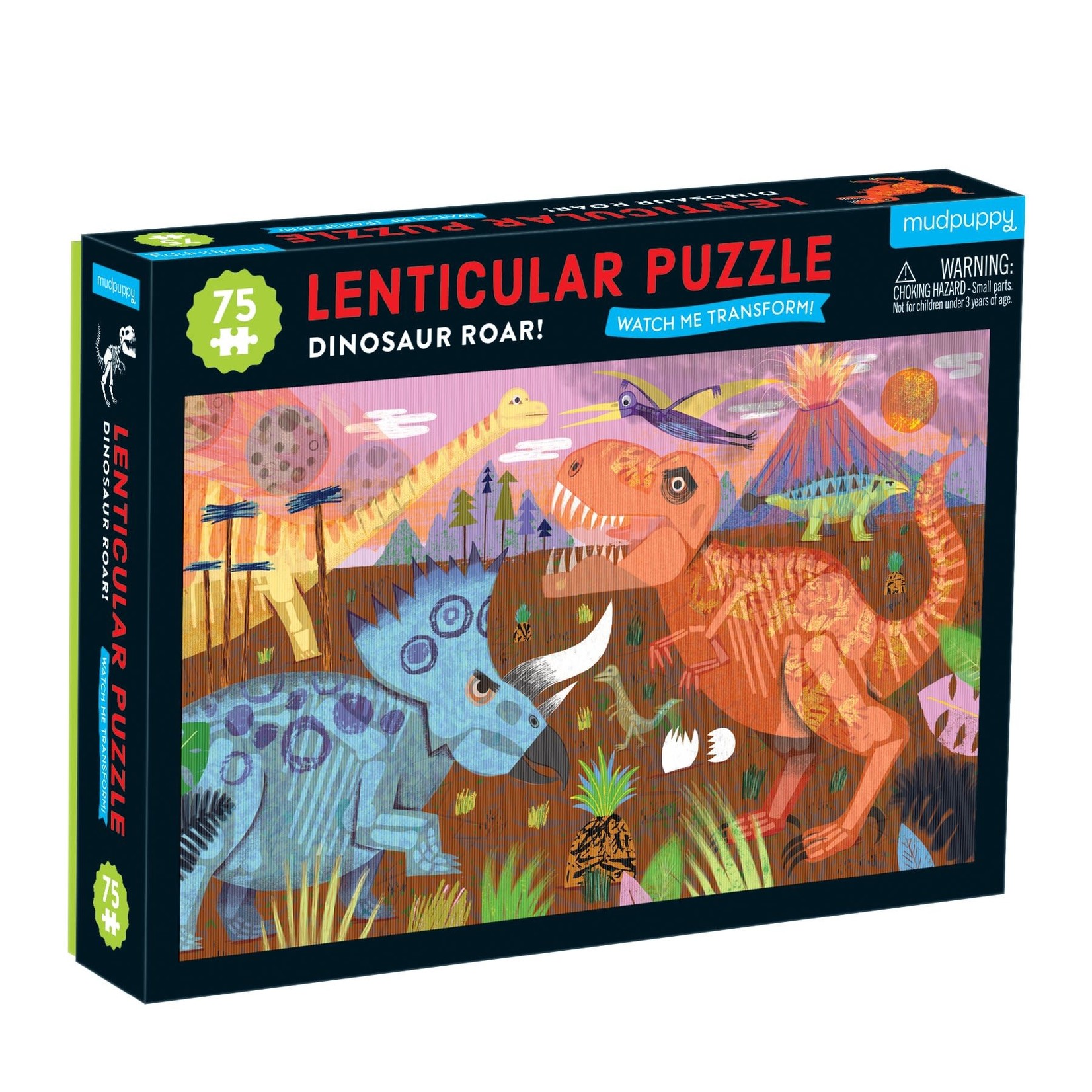 Mudpuppy Lenticular Puzzle - Dinosaur Roar 75 Piece