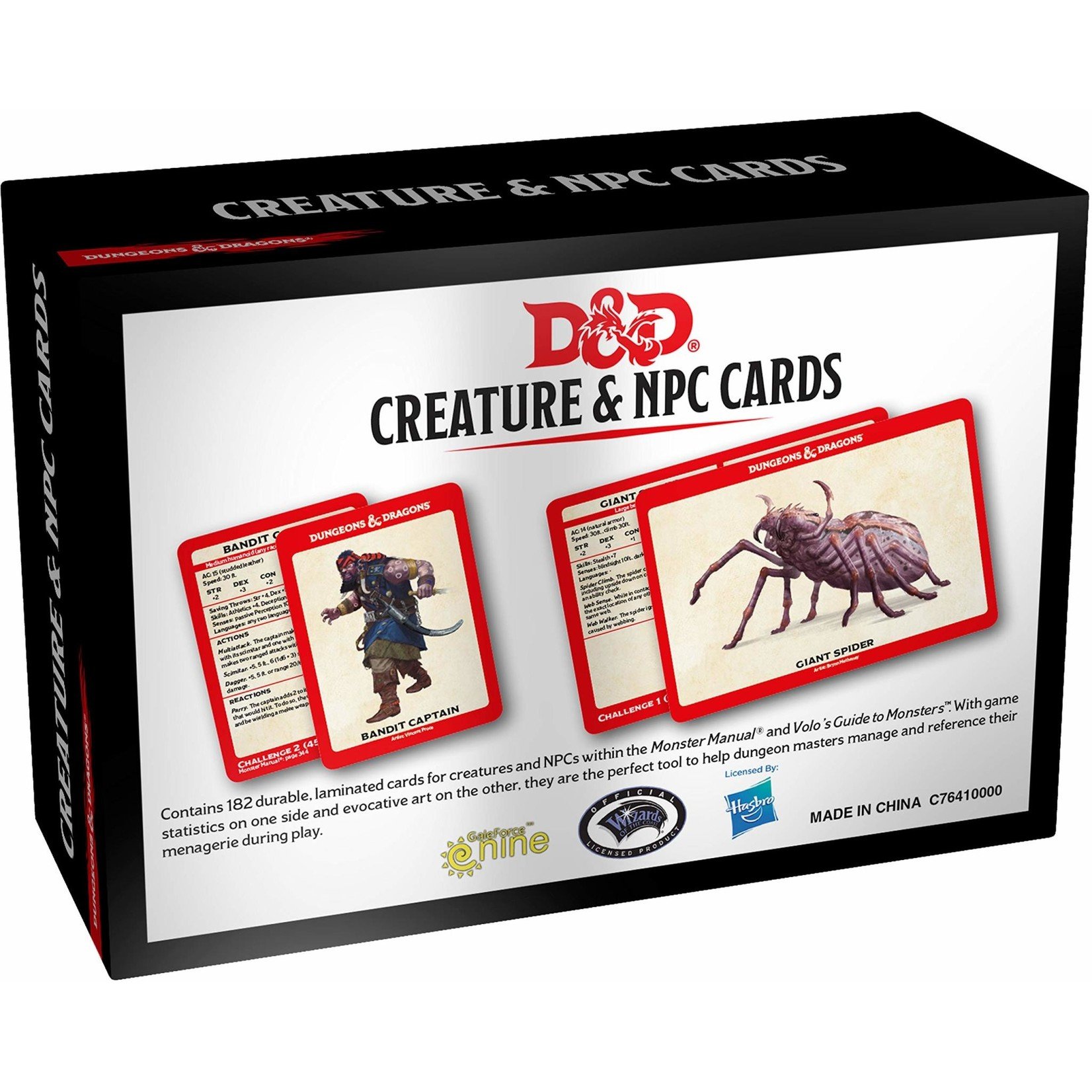 Gale Force Nine D&D Creature & NPC Cards