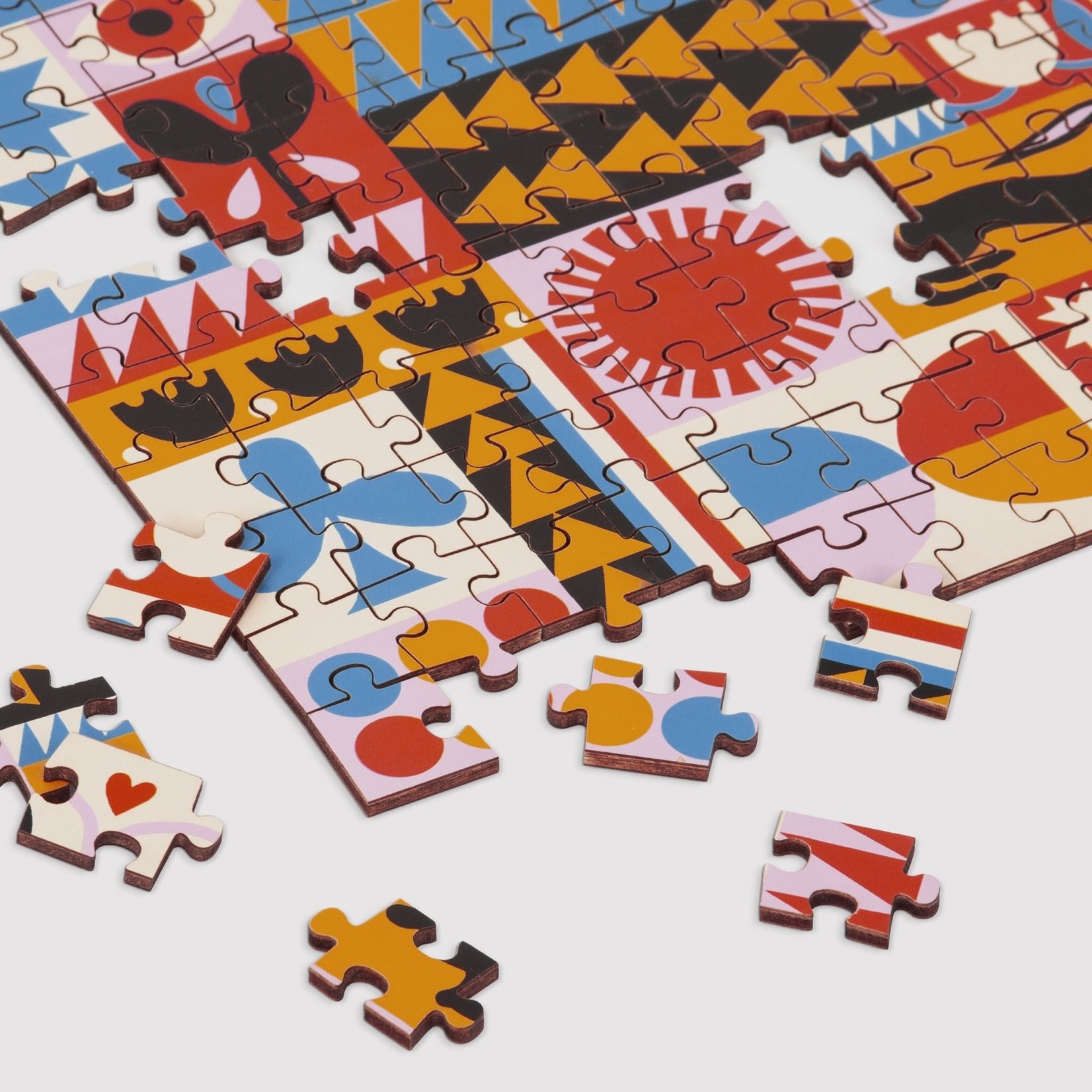 galison Rabbit Quilt 144 Piece Wood Puzzle