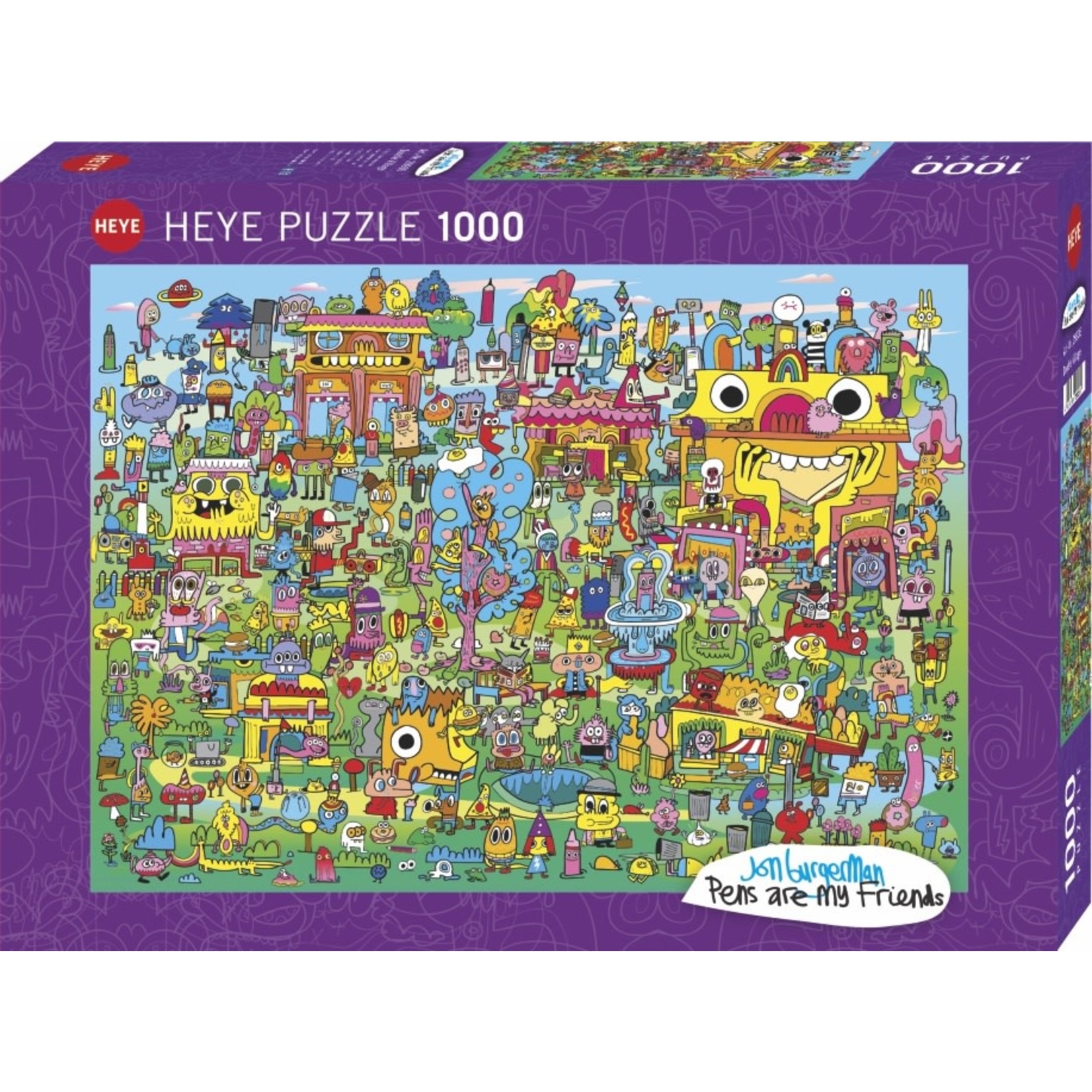 Heye Pens are my Friends - Doodle Village 1000 Piece Puzzle
